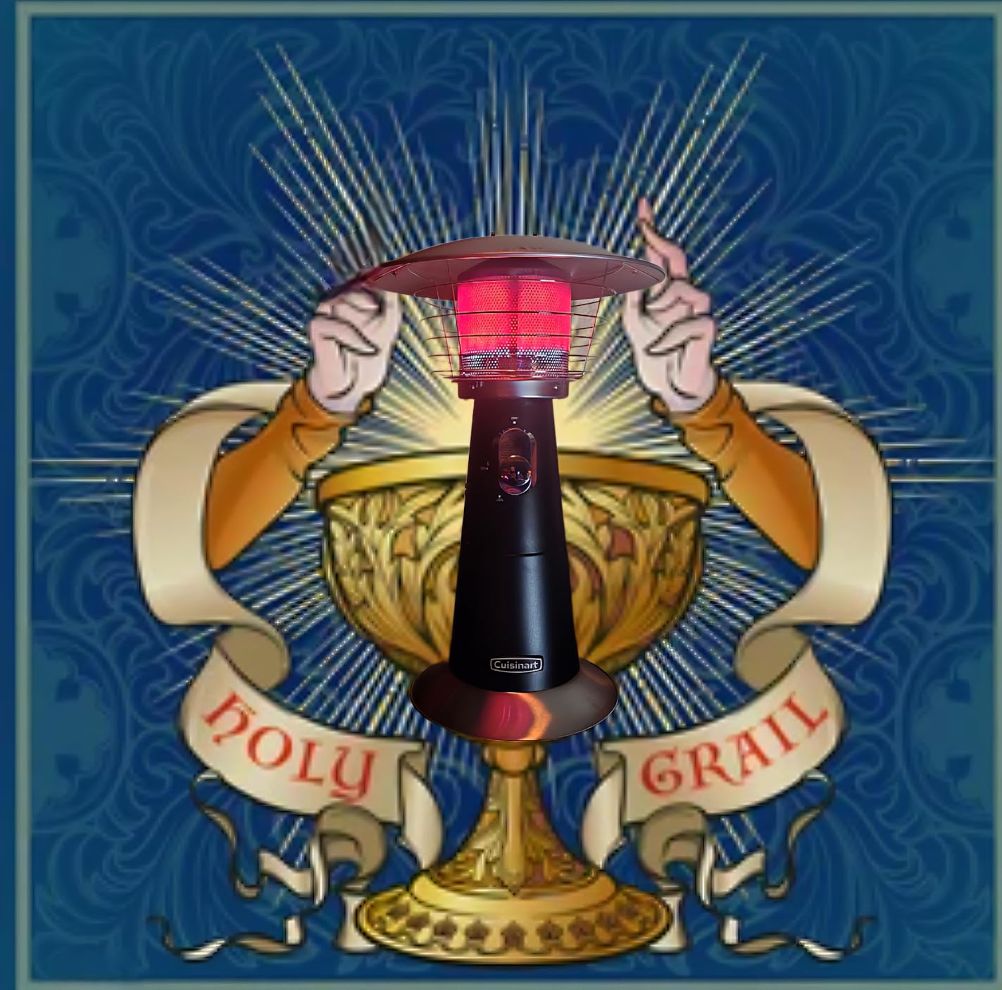 Cuisinart Portable Tabletop Patio Heater, 11,000 BTU Outdoor Propane Heater with Safety Tilt Switch and Adjustable Heat, Burner Screen Guard, 30 sq. Foot Heat Range, Black - Customer Photo 2