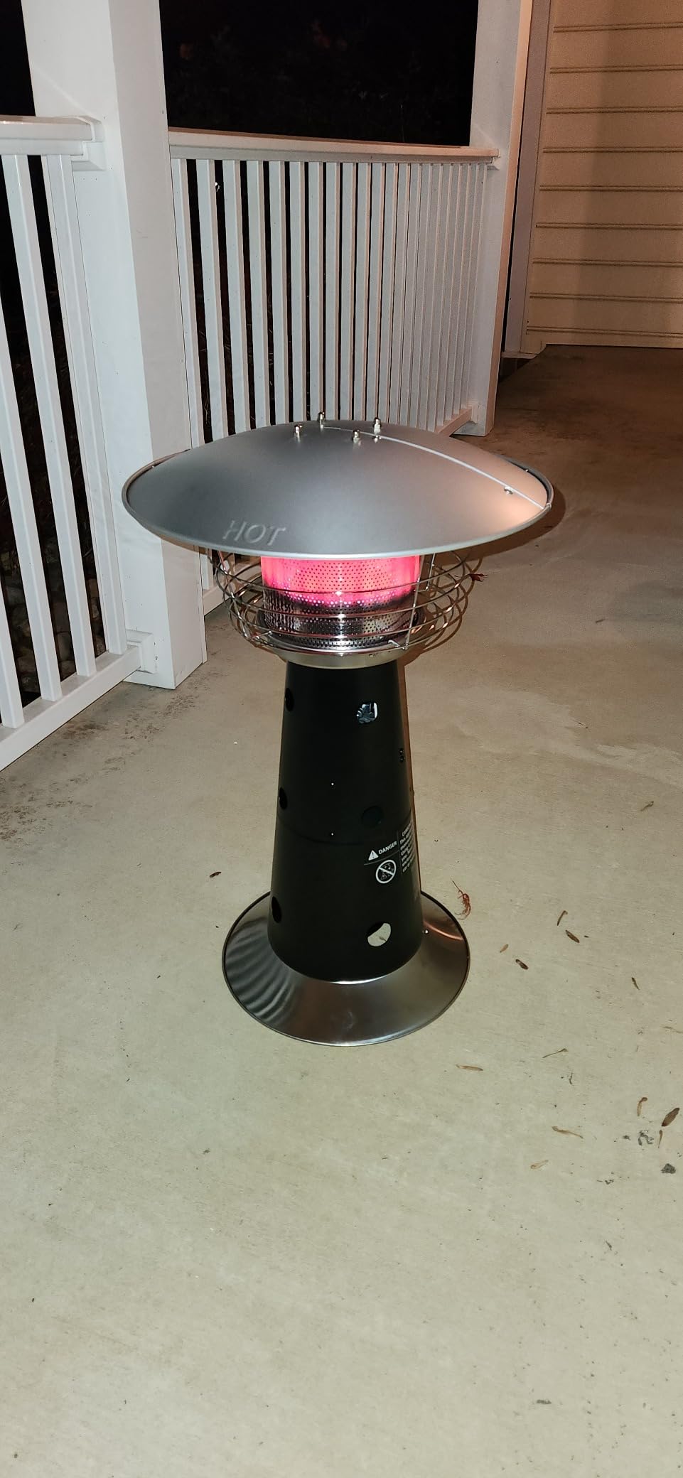Cuisinart Portable Tabletop Patio Heater, 11,000 BTU Outdoor Propane Heater with Safety Tilt Switch and Adjustable Heat, Burner Screen Guard, 30 sq. Foot Heat Range, Black - Customer Photo 4