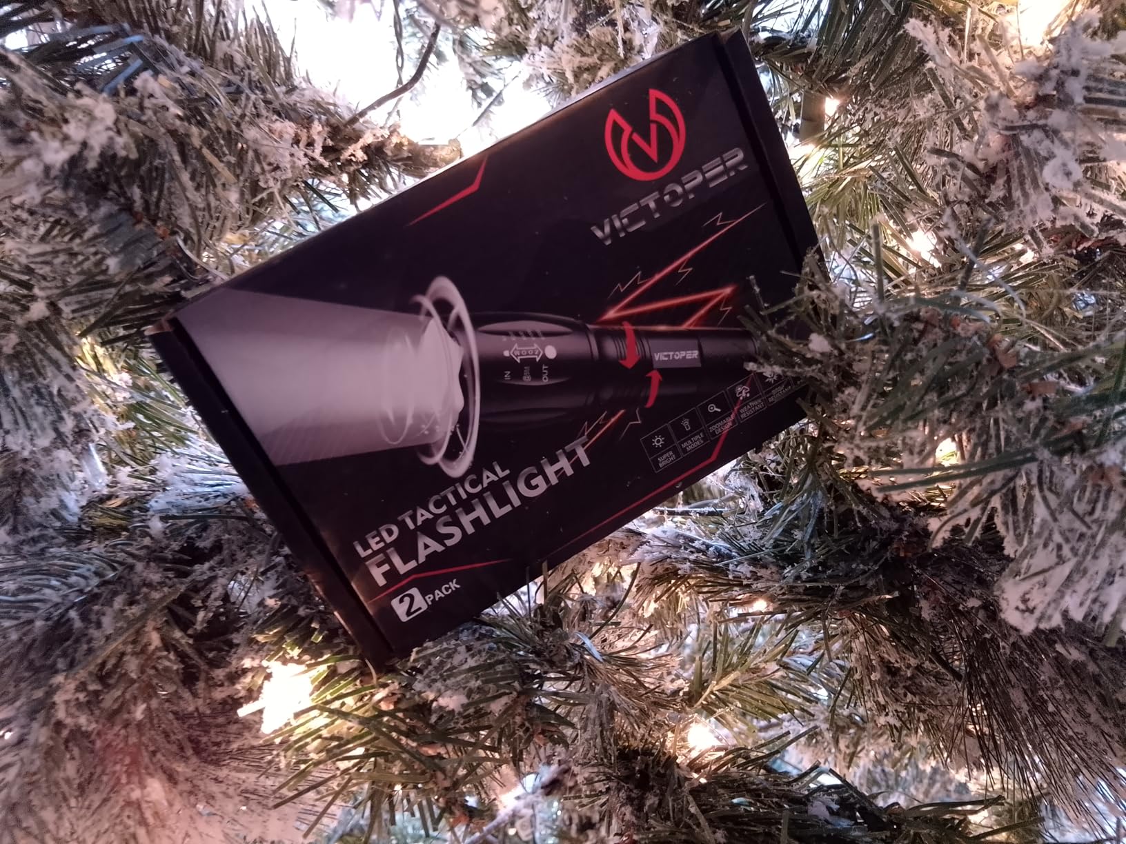 Victoper LED Flashlight 2 Pack, Bright Tactical Torch High Lumens with 5 Modes, Waterproof Zoomable Flash Light, Christmas Stocking Stuffers Gifts for Men, Hunting Camping Essentials Gear Customer Review Victoper LED Flashlight 2 Pack, Bright Tactical Torch High Lumens with 5 Modes, Waterproof Zoomable Flash Light, Christmas Stocking Stuffers Gifts for Men, Hunting Camping Essentials Gear - Customer Photo 1