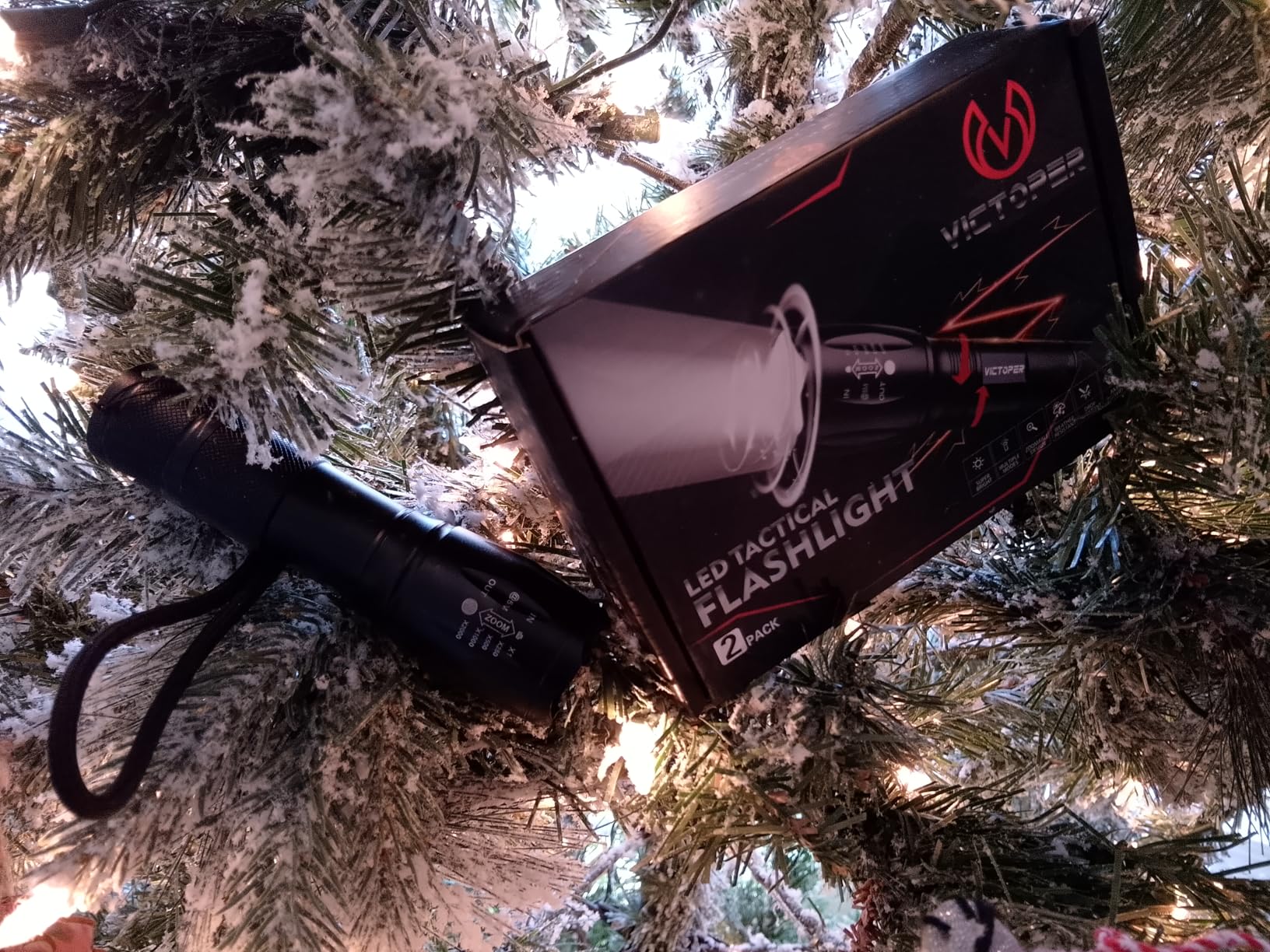 Victoper LED Flashlight 2 Pack, Bright Tactical Torch High Lumens with 5 Modes, Waterproof Zoomable Flash Light, Christmas Stocking Stuffers Gifts for Men, Hunting Camping Essentials Gear Customer Review Victoper LED Flashlight 2 Pack, Bright Tactical Torch High Lumens with 5 Modes, Waterproof Zoomable Flash Light, Christmas Stocking Stuffers Gifts for Men, Hunting Camping Essentials Gear - Customer Photo 2