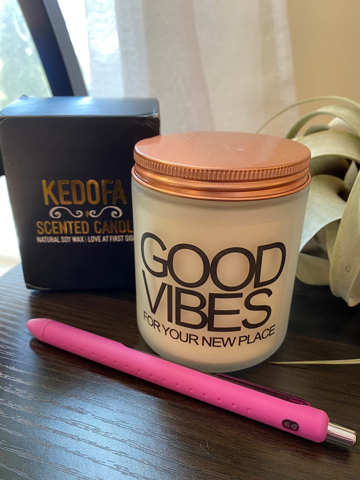 House Warming Gifts New Home, New Home Gifts, Good Vibes Candle, New House Essentials Best Presents for Women Couple Friends - Lavender Candles - Customer Photo 3