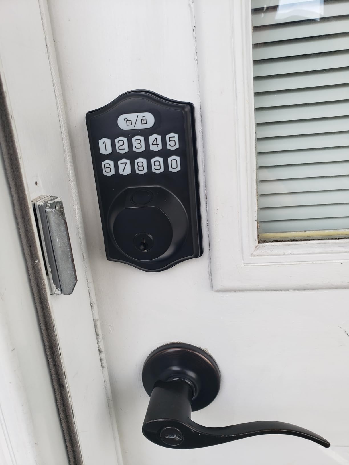 TEEHO TE002 Fingerprint Door Lock - Keyless Entry Door Lock - Electronic Keypad Deadbolt - Smart Locks for Front Door - Auto Lock - Easy Installation - Matte Black Customer Review TEEHO TE002 Fingerprint Door Lock - Keyless Entry Door Lock - Electronic Keypad Deadbolt - Smart Locks for Front Door - Auto Lock - Easy Installation - Matte Black - Customer Photo 1