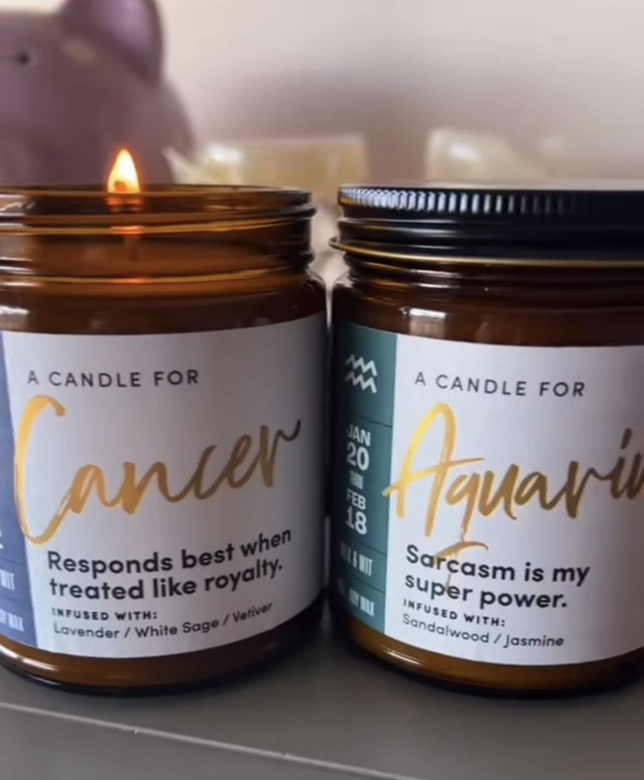 WAX & WIT Leo Zodiac Candle Astrology July August Birthday Gifts for Women, Leo Zodiac Gifts for Women 50 Hour Burn Time 9oz - Customer Photo 2