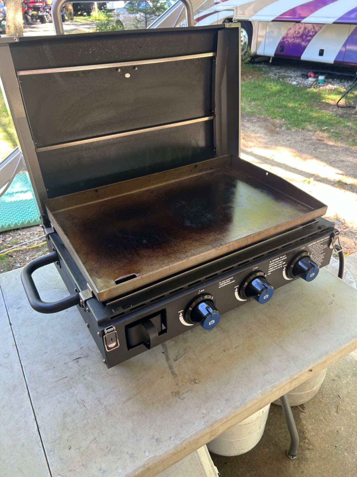 Razor Griddle Gas Grill & Griddle for Backyard Cooking and Camping, Portable Tabletop Stove - Customer Photo 3