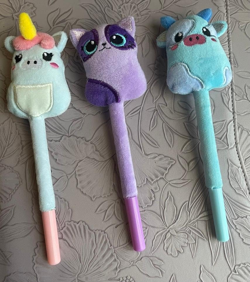 BUNMO Stocking Stuffers for Kids - Cute Pens 12 Pack - Tween Girls Gifts - 24 Refills Included - Squishy Fun Pens for Kids - Squishy Kawaii Animals for Stationery - Girls Stocking Stuffers - Customer Photo 2