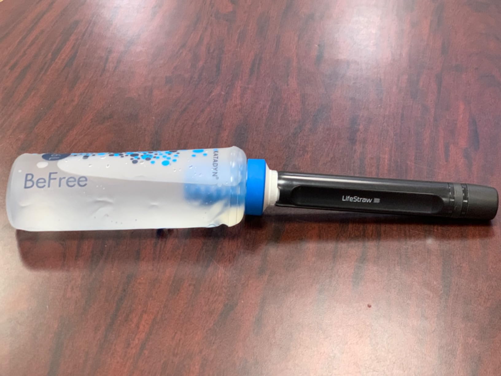 LifeStraw Peak Series Personal Water Filter for Hiking, Camping, Travel, and Emergency Preparedness, 1 Pack, Mountain Blue - Customer Photo 3