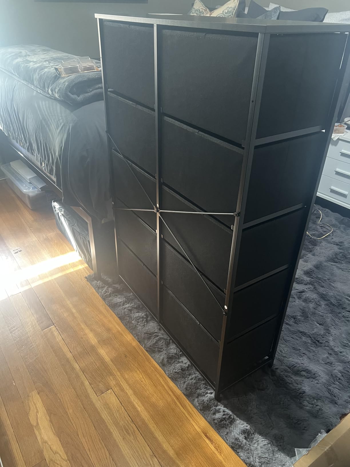 WLIVE Tall Black Dresser for Bedroom with 10 Drawers, Chest of Drawers, Dressers Bedroom Furniture, Storage Organizer Unit with Fabric Bins for Closet, Hallway, Living Room, Entryway - Customer Photo 1