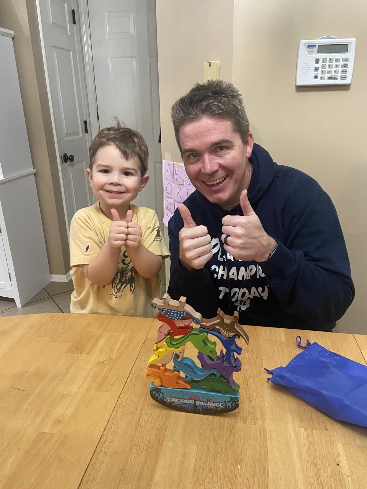 Dinosaur Toys for Kids 3-5: Wooden Stacking Montessori Toys for 3 4 5 6 7 8 Year Old Boys Girls Christmas Birthday Gifts for Kid Ages 4-8 Balance Competition Game for Family Stocking Stuffers - Customer Photo 1