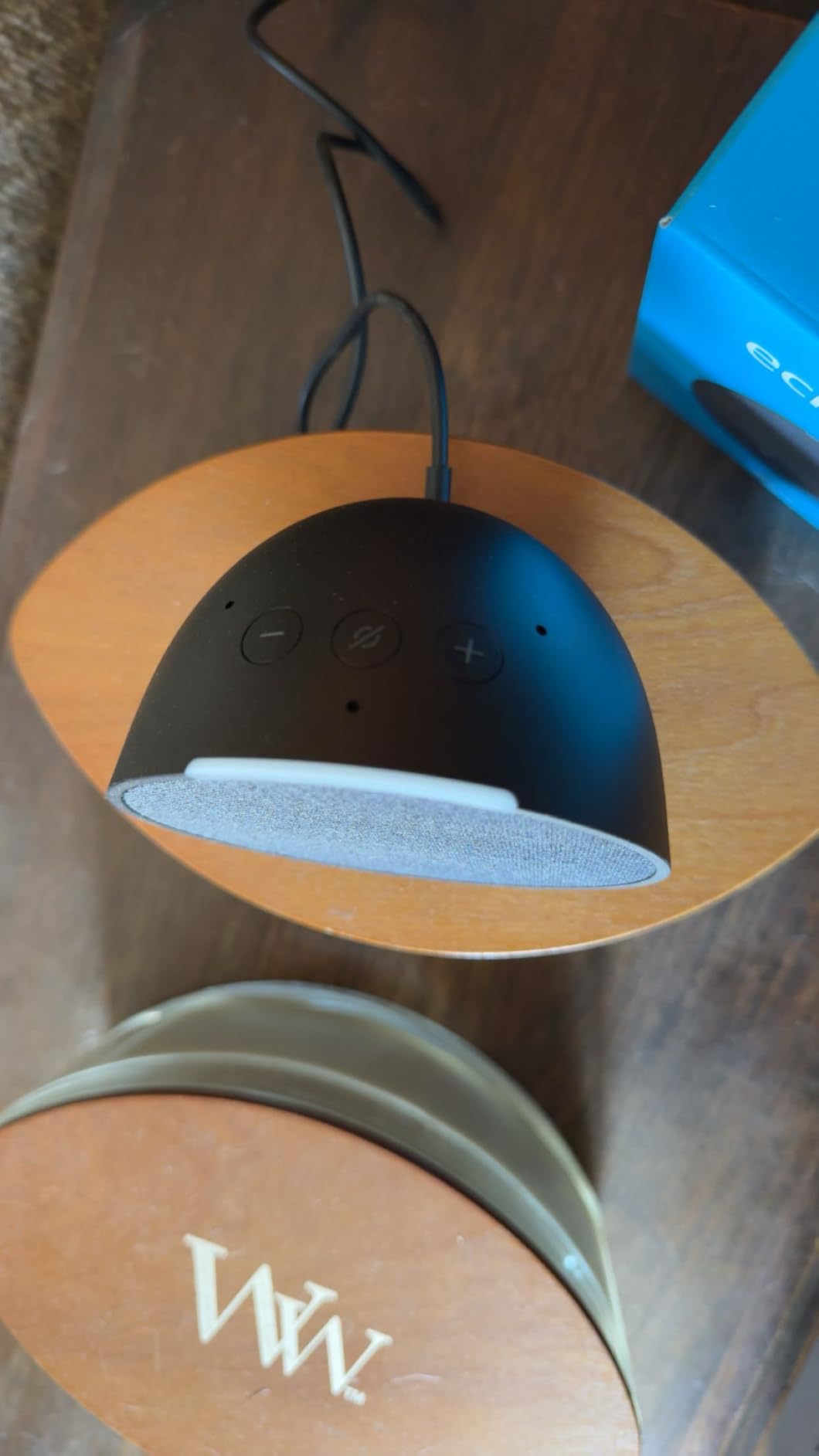 Amazon Echo Pop, Our smallest Alexa speaker, Fits in any room, Charcoal - Customer Photo 1