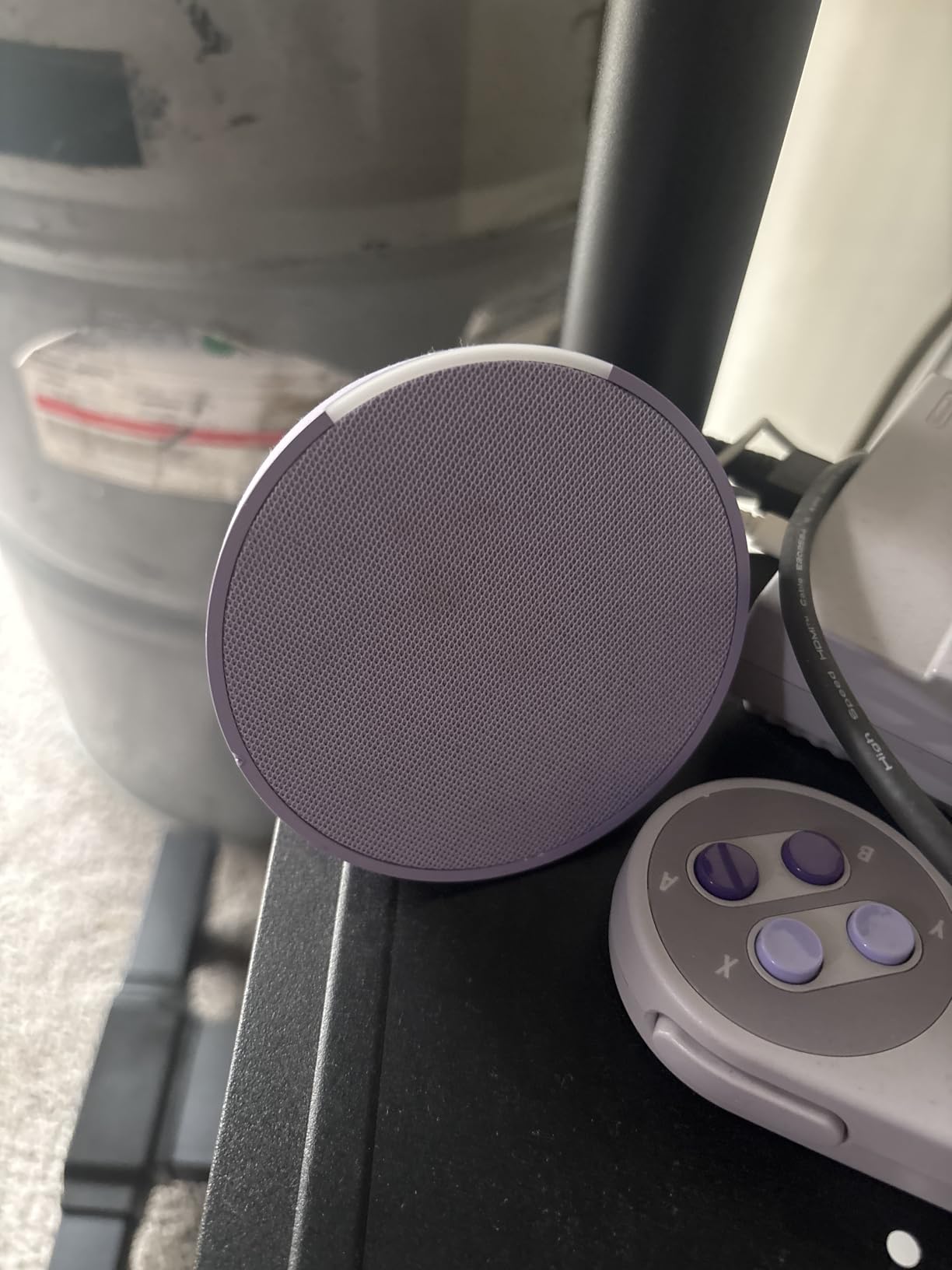 Amazon Echo Pop, Our smallest Alexa speaker, Fits in any room, Charcoal - Customer Photo 3