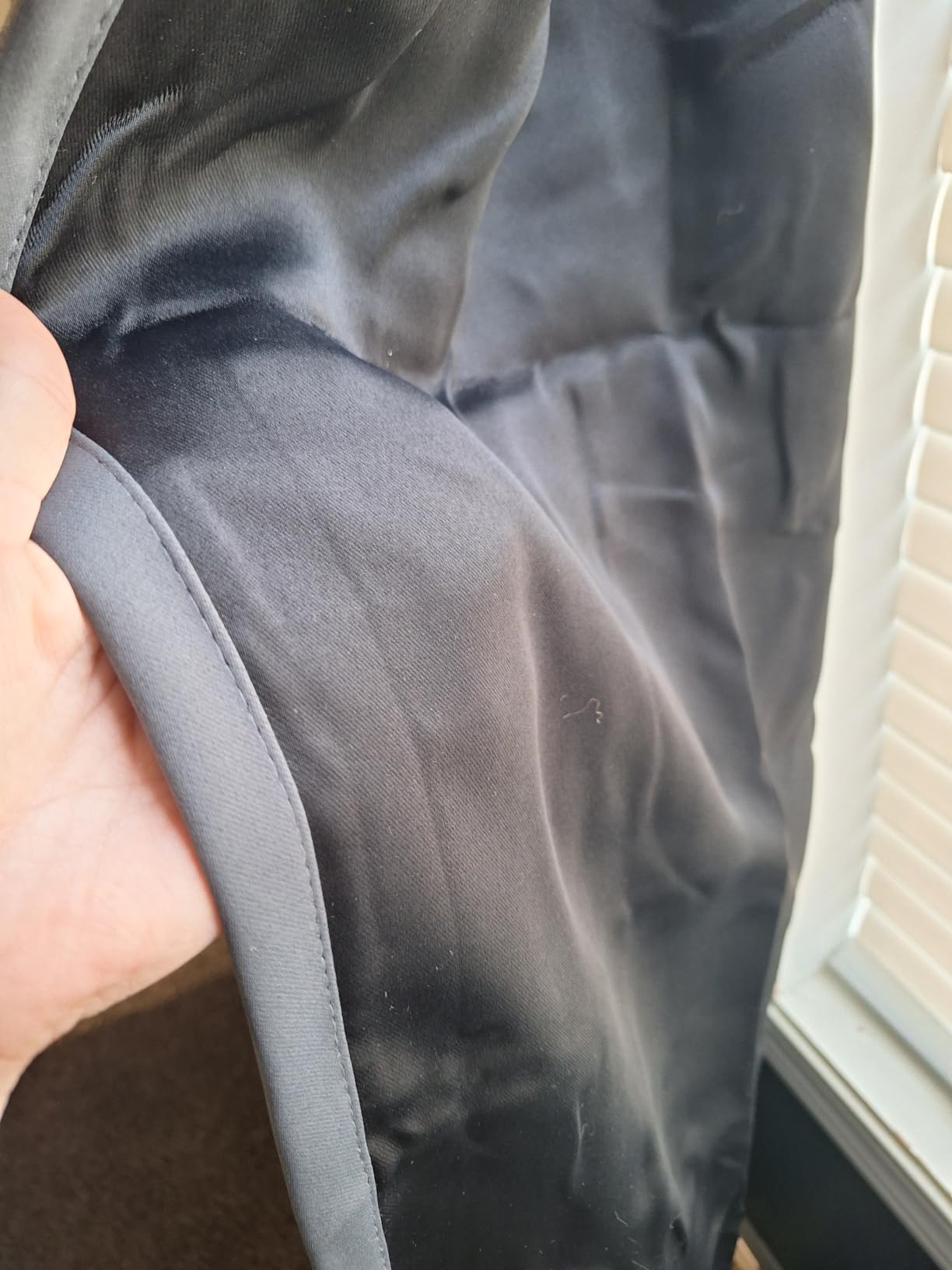 ChrisDowa 100% Blackout Curtains for Bedroom with Black Liner, 2 Thick Layers Total Blackout Thermal Insulated Grommet Window Curtains 63 Inch Length 2 Panels Set (Light Grey, 42 x 63 Inch) - Customer Photo 4