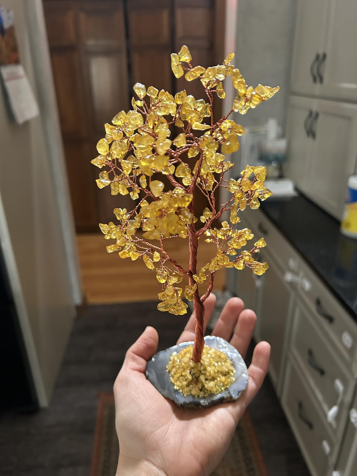 Crystal Tree of Life 7 Chakra Healing Crystals Trees for Home Decor, Office Desk Decor, Boho Decor, Handmade Bonsai Trees for Positive Energy, Money, Good Luck Birthday Gifts for Women, Mom - Customer Photo 2