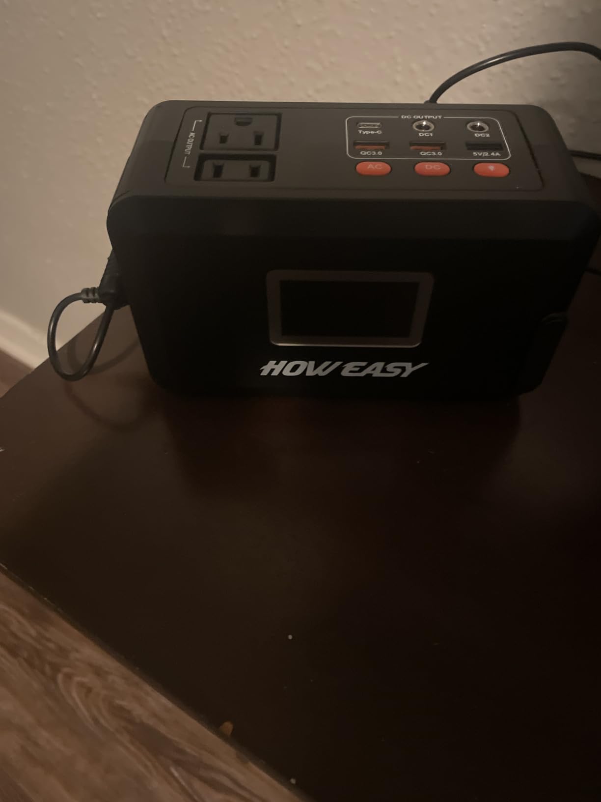 HOWEASY Portable Power Station,120W(240W Peak) Solar Generator,88Wh Lithium Battery Power with 110V AC Outlet/DC/USB/LED Light for Outdoor Camping Trip Hunting Emergency(Solar Panel Optional) - Customer Photo 2