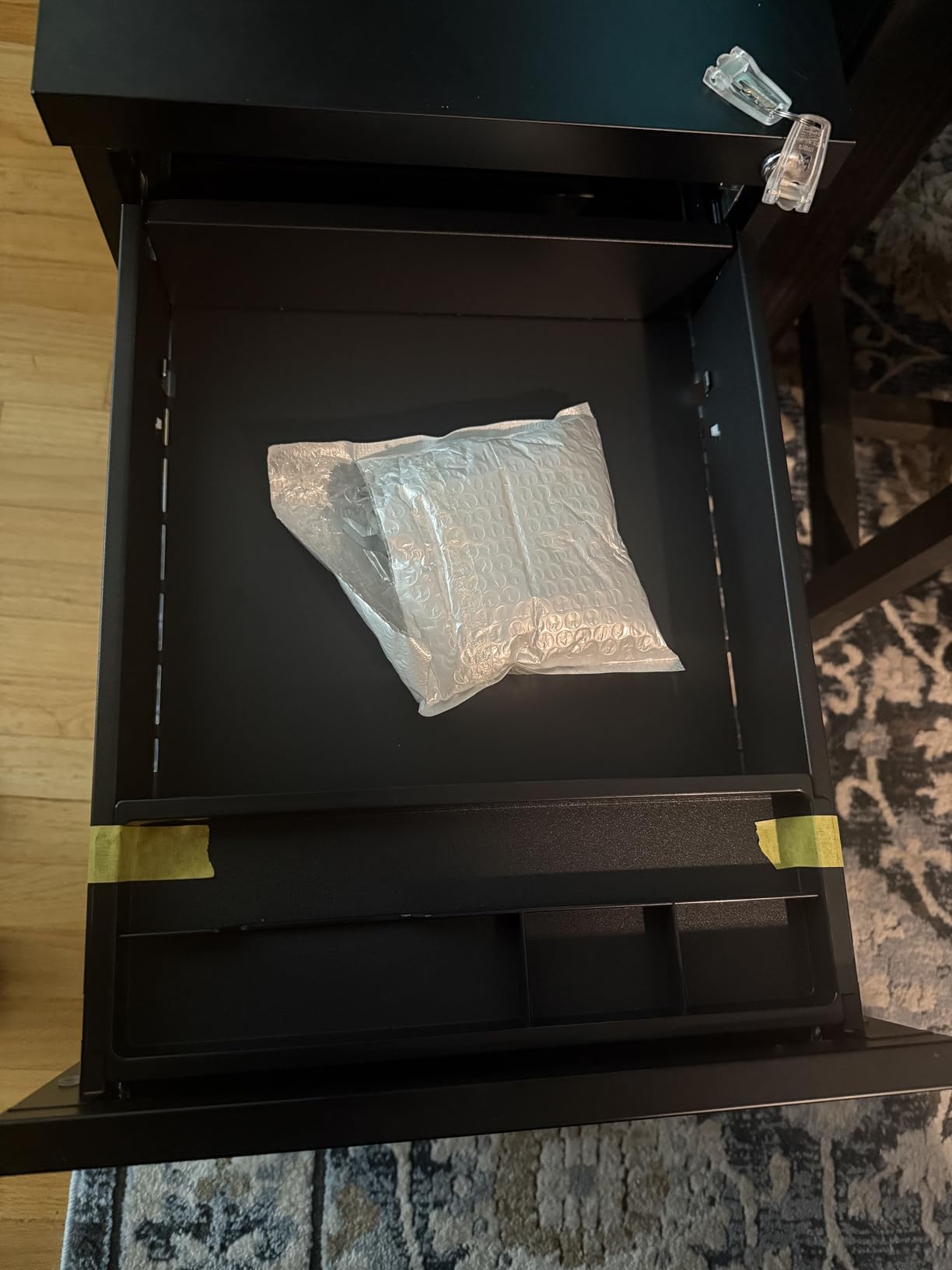 Letaya 3 Drawer Mobile File Cabinet with Lock,Under Desk Metal Filing Cabinets for Home Office Organizer Letters/Legal/A4((Fully Assembled-Black) Customer Review Letaya 3 Drawer Mobile File Cabinet with Lock,Under Desk Metal Filing Cabinets for Home Office Organizer Letters/Legal/A4((Fully Assembled-Black) - Customer Photo 1