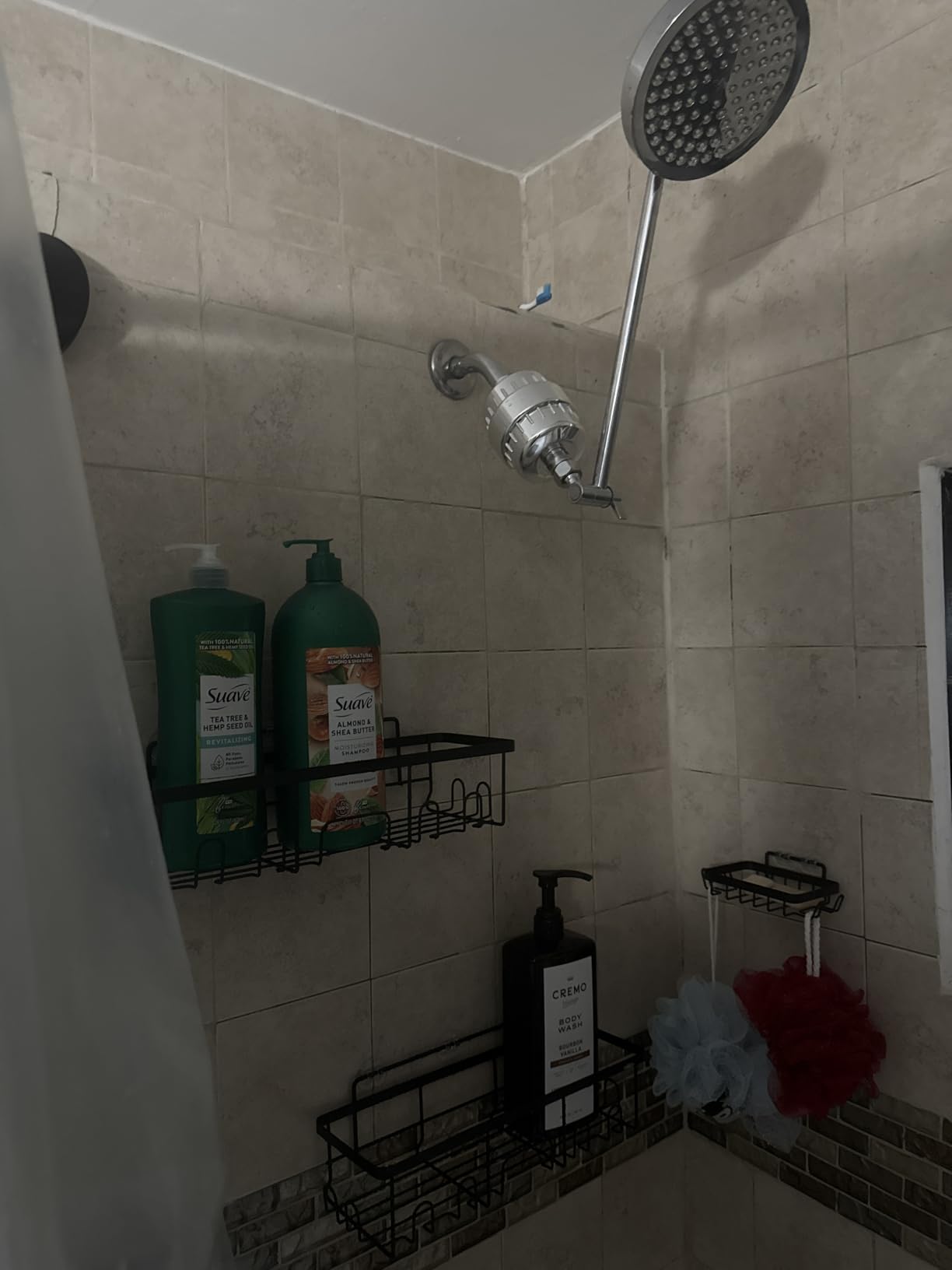 SparkPod Round Rain Shower Head with Extension Arm - Height Adjustable Shower Head with High Pressure Performance - Easy 1-Minute Installation (11