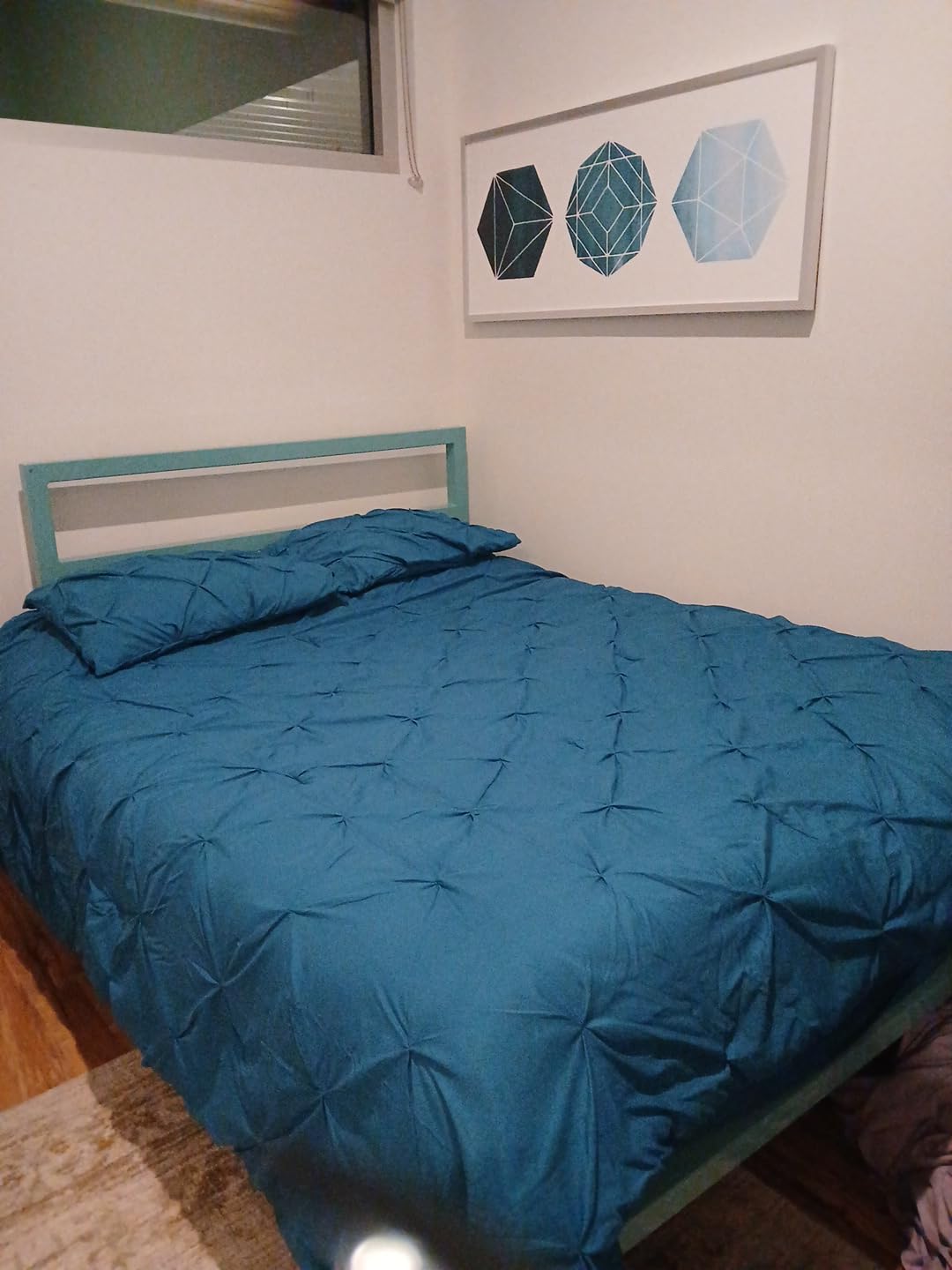 Maple&Stone Black Queen Comforter Set, 7 Pieces Bed in a Bag Queen, Pintuck Bedding Sets with Comforter, Sheets, Pillowcases & Shams - Black - Customer Photo 2