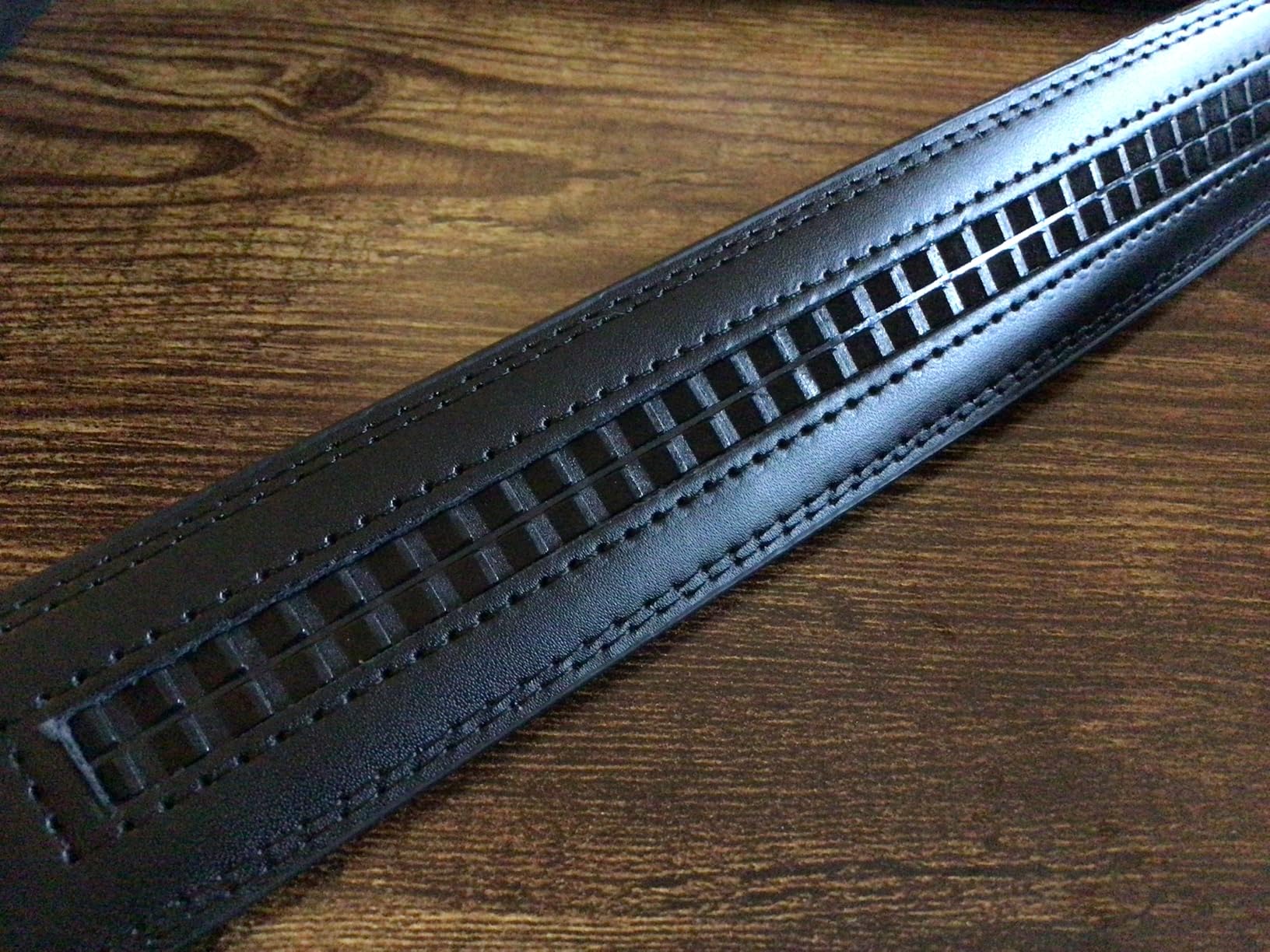 BOSTANTEN Mens Belt Leather Ratchet Belt For Men Dress and Casual with Adjustable Buckle, Trim to Fit - Customer Photo 1