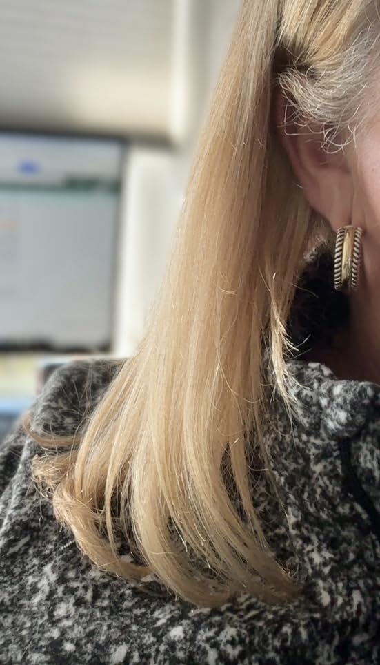 L'ANGE HAIR Le Volume 2-in-1 Titanium Blow Dryer Brush | Hot Air Brush for Hair Drying & Styling | Ionic Oval Barrel for Smooth, Frizz-Free Volume | (Blush – 60mm) - Customer Photo 1