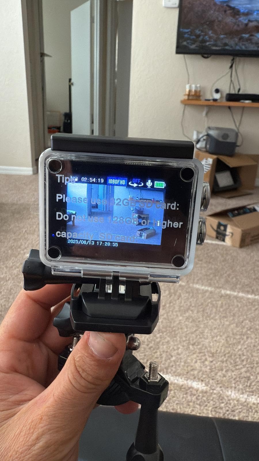 Action Camera 1080P 30fps Sports Camera 40m/131ft Underwater Waterproof with 2 Batteries and Multi-Function Accessory - Customer Photo 1