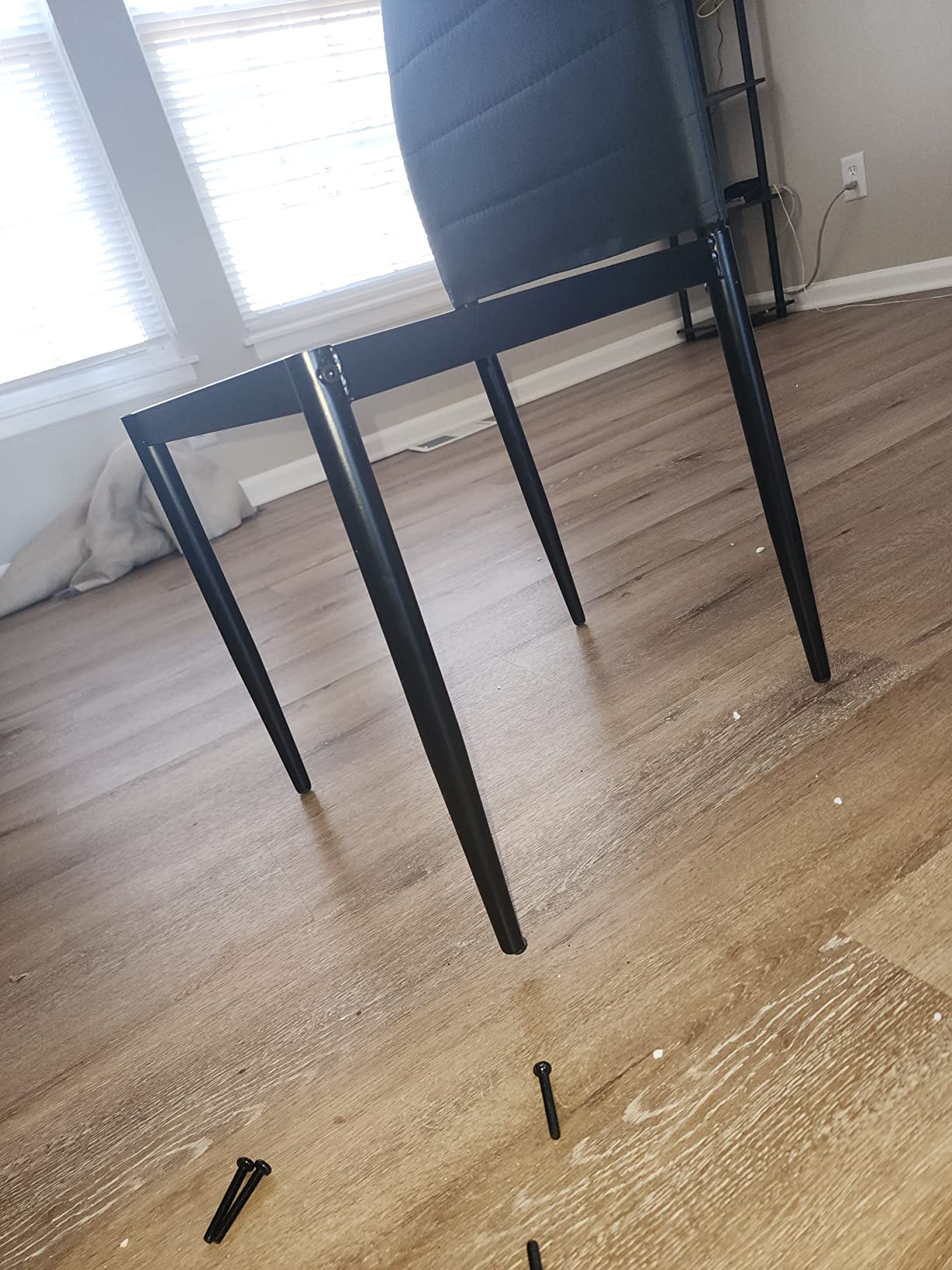 Bealife Kitchen Dining Table Set for 6, Tempered Glass 7 Piece Table and Chairs Set Modern for Home, Kitchen, Living Room, Dining Room,Black - Customer Photo 1