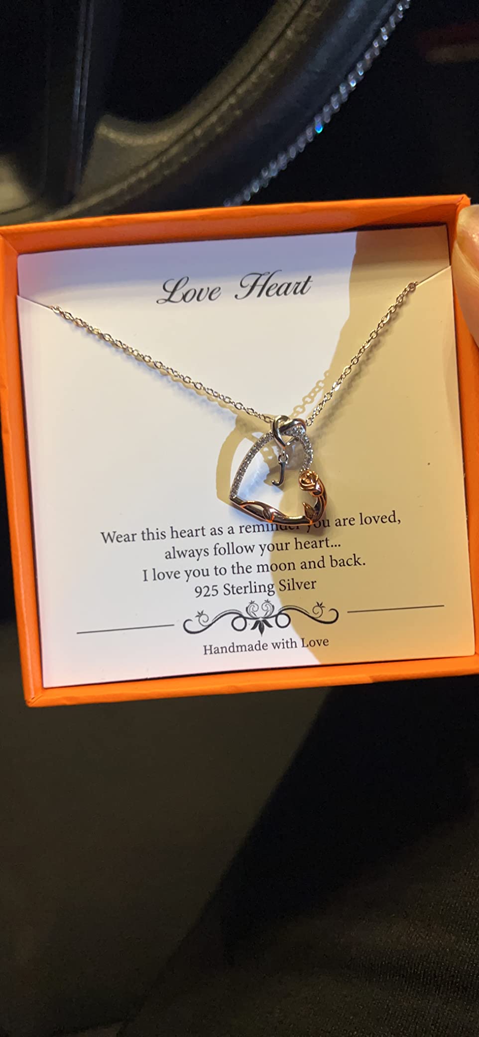 Iefil Christmas Gifts for Women Her - 925 Sterling Silver Heart Initial Necklaces, Anniversary Birthday Gifts, Women Jewelry Gift for Wife Girlfriend Mom Daughter Her - Customer Photo 5