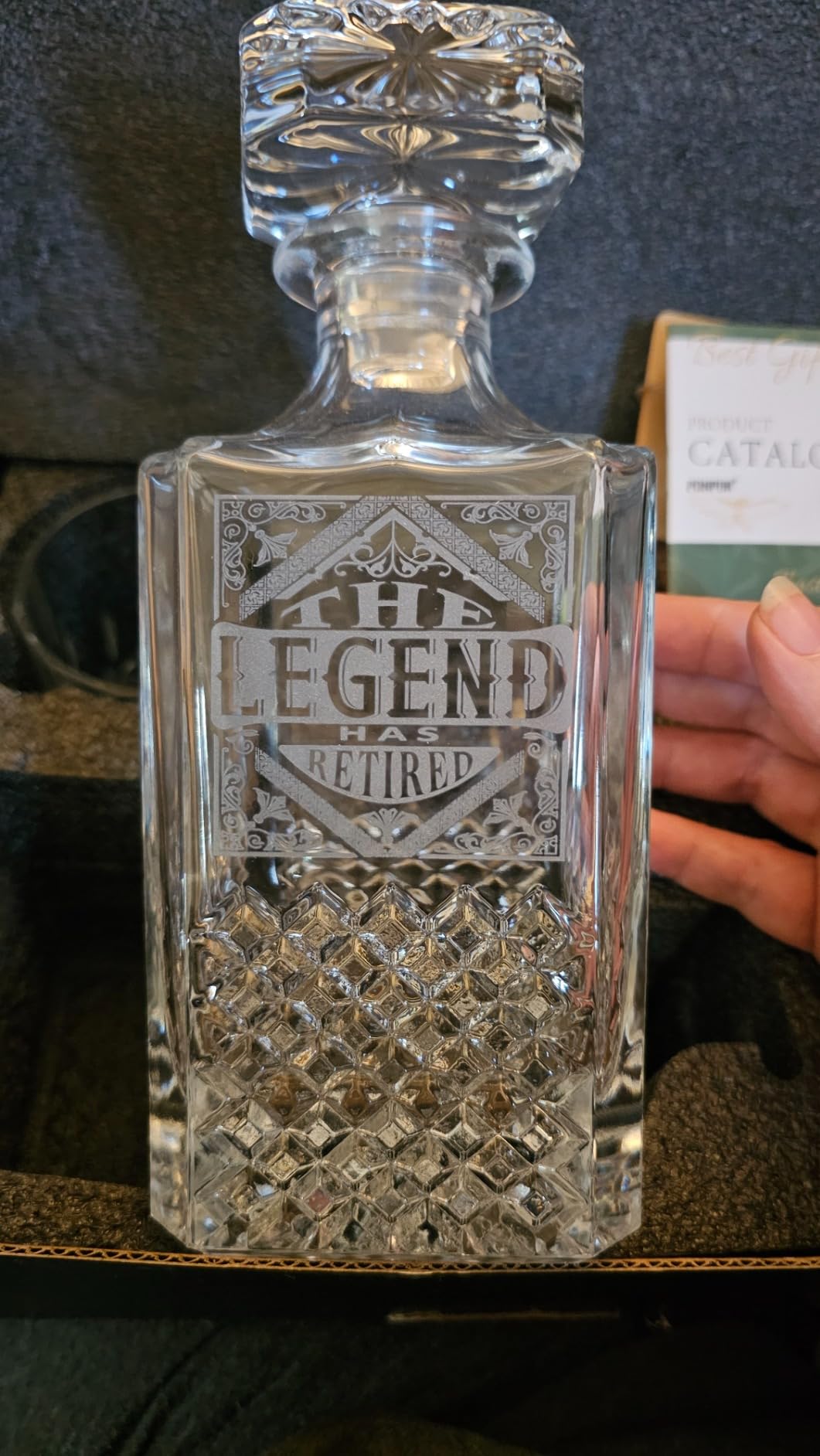 PONPUR Gifts for Men Dad Stocking Stuffers, Whiskey Decanter Set with 2 Glasses, Unique Cool Dad Birthday Gift from Daughter Son, Best Christmas Retirement Present for Man Father - Customer Photo 4