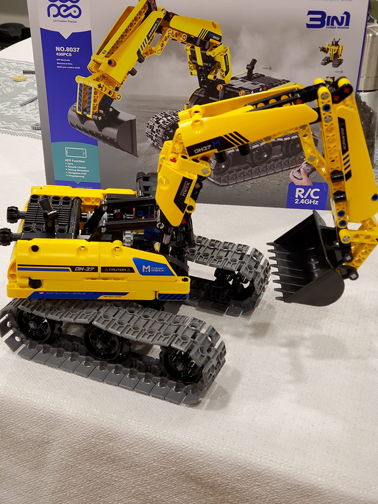 5 in 1 Building Toys STEM Robotics Kit, 430 PCS Blocks RC Robot Erector Sets, APP & Remote Control Excavator Science Kits for Kids Age 6 7 8 9 10 11 12-14, DIY Educational Gift for Boys & Girls - Customer Photo 2