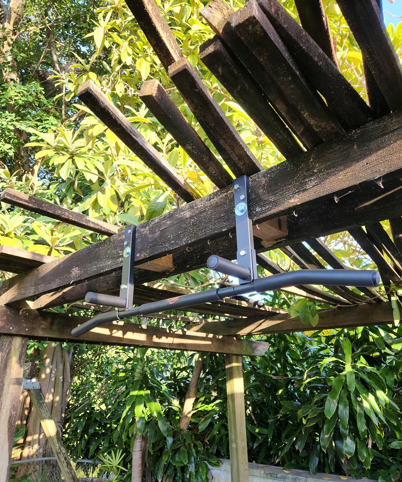 Fitarc Joist Mount Pull Up Bar, Chin Up Bar Ceiling Mount, Heavy Duty, Workout for Home Gym, 42 inch Wide -Patent Pending - Customer Photo 2