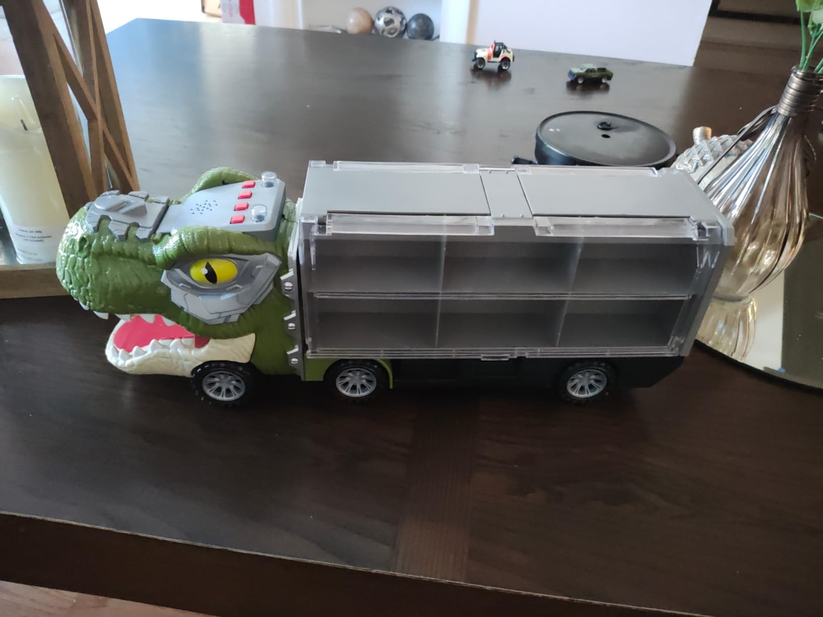 JOYIN 13 in 1 Dinosaur Toys for Kids 3-5, Dinosaur Truck with 12 Pull Back Cars, Birthday Gifts Toys for 3 4 5+ Year Old Boy, Transport Carrier Truck for Toddlers, Christmas Great Gifts for Grandkids - Customer Photo 5