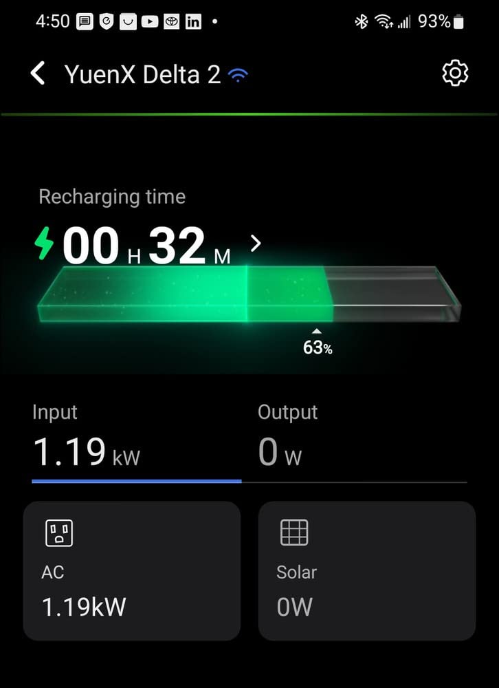 EF ECOFLOW Portable Power Station DELTA 2, 1024Wh LiFePO4 (LFP) Battery, 1800W AC/100W USB-C Output, Solar Generator(Solar Panel Optional) for Home Backup Power, Camping & RVs - Customer Photo 1