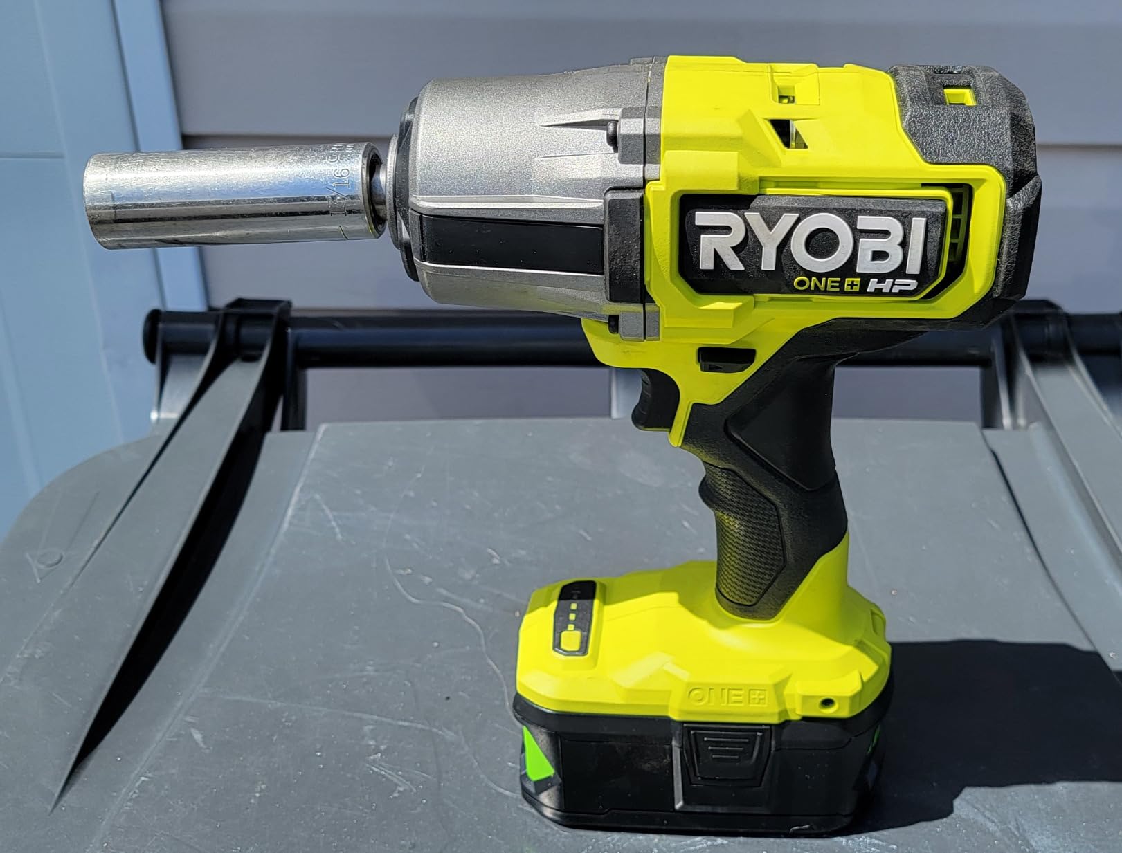 RYOBI - ONE+ HP 18V Brushless Cordless 4-Mode 1/2 in. High Torque Impact Wrench (Tool Only) - PBLIW01B - Customer Photo 2