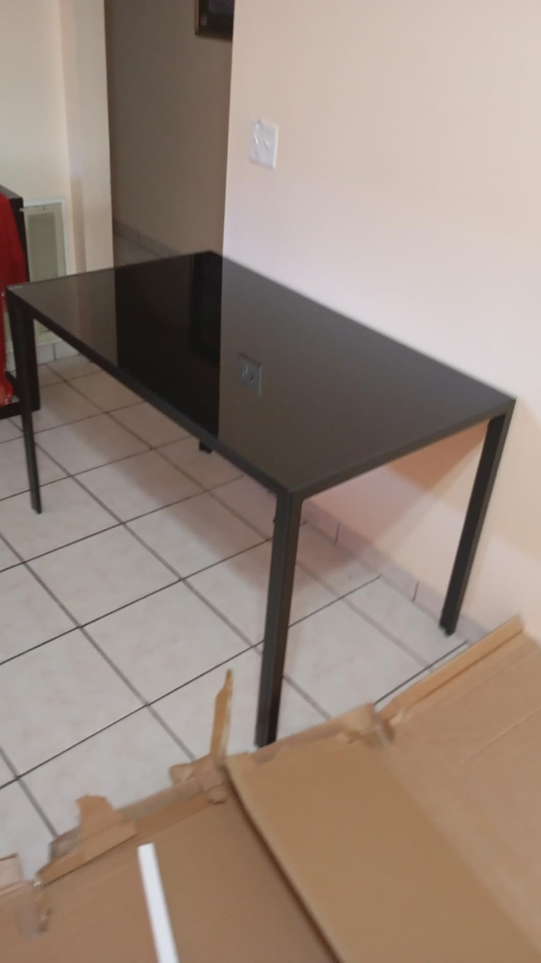 Gizoon Glass Dining Table Sets for 6, 7 Piece Kitchen Table and Chairs Set for 6 Person, PU Leather Modern Dining Room Sets for Home, Kitchen, Living Room - Customer Photo 1