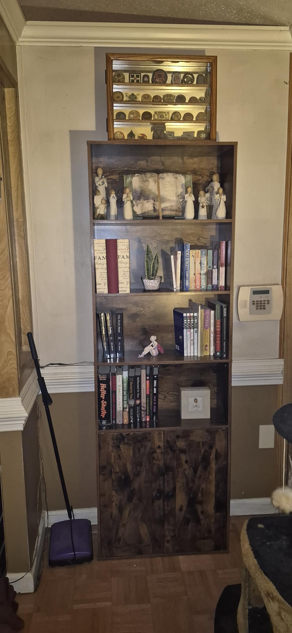 IRONCK Industrial Bookshelves and Bookcases with Doors Floor Standing 6 Shelf Display Storage Shelves 70 in Tall Bookcase for Home Office, Living Room - Customer Photo 1