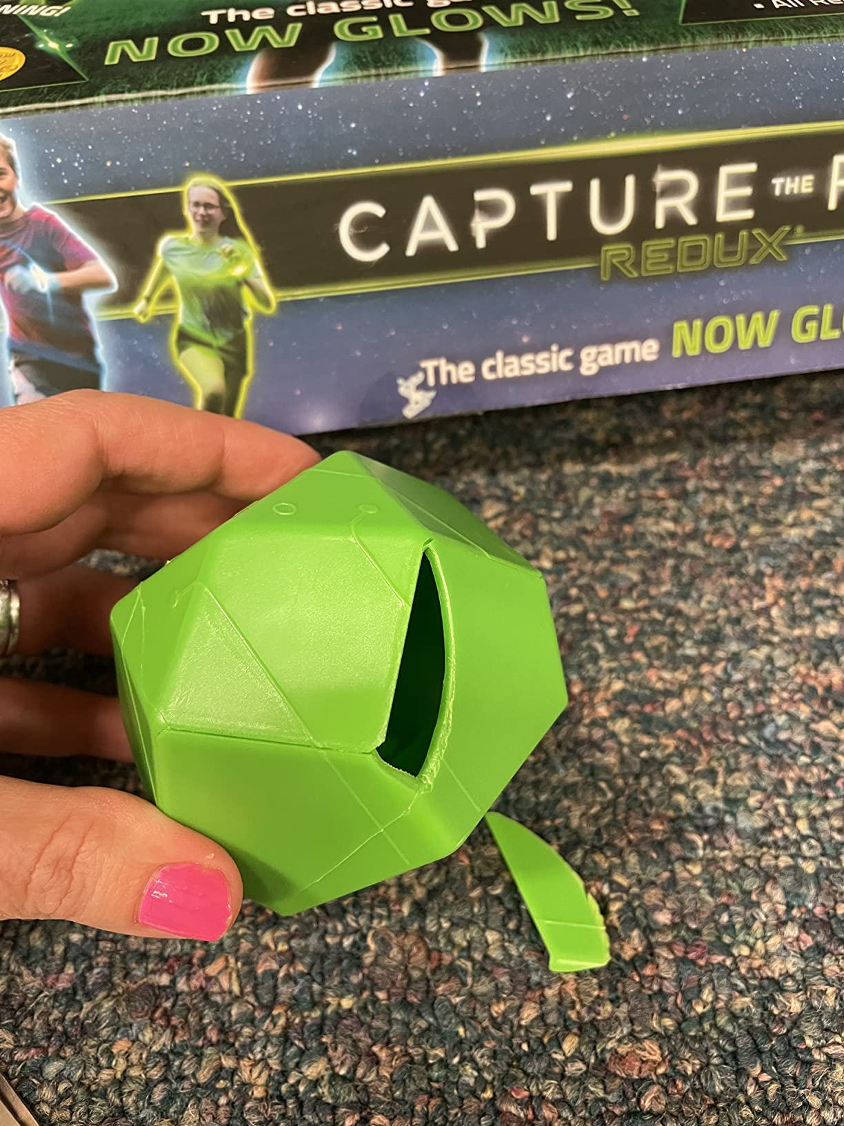 Glow in The Dark Capture The Flag - Starter Set | Ages 8+ | Outdoor Games for Kids 8-12+ | Glow in The Dark Outdoor Toys | 8-12 Year Old Boy Birthday Gifts | Flag Football & Sports Gifts for Boys - Customer Photo 1