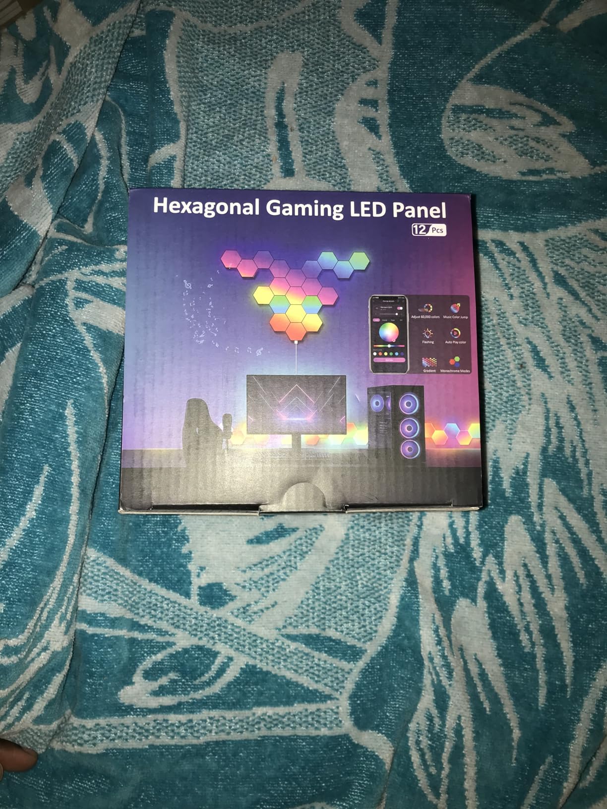 Hexagon LED Light Panels 8 Pack – RGB Wall Decor Lights with Music Sync, App & Remote – Modular Room Decor for Bedroom, Living Room, Gaming Setup, Gifts Customer Review Hexagon LED Light Panels 8 Pack – RGB Wall Decor Lights with Music Sync, App & Remote – Modular Room Decor for Bedroom, Living Room, Gaming Setup, Gifts - Customer Photo 1