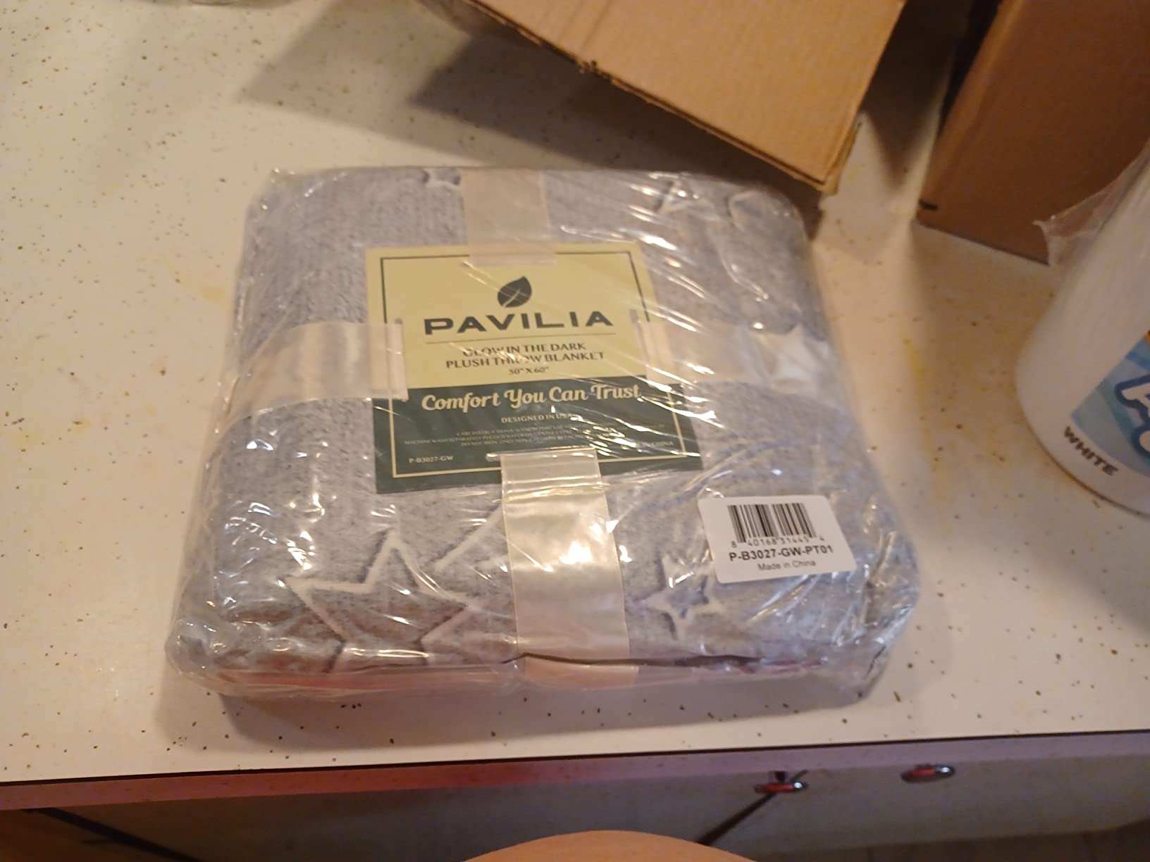 PAVILIA Glow in The Dark Christmas Tree Gift Blanket for Girls Boys, Soft Plush Fleece for 1-10 Year Old Kids, Birthday, Room Decor, 50x60 - Customer Photo 5