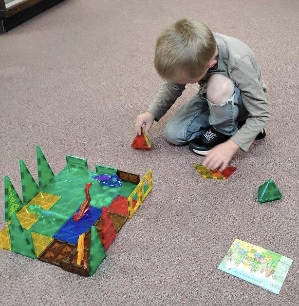 Coodoo Magnetic Tiles Kids Toys STEM Magnet Toy for Toddler Magnetic Blocks Building Preschool Learning Sensory Montessori Toys for 3+ Year Old Boys and Girls, Safe Creativity Toddler Kids Toy 40PCS - Customer Photo 1