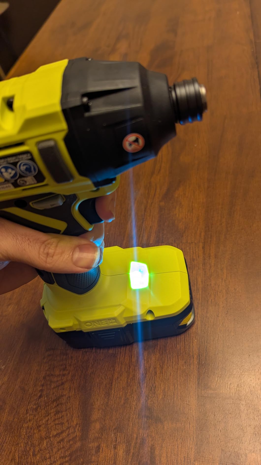 RYOBI ONE+ 18V Cordless 1/4 in. Impact Driver (Tool Only) Green - Customer Photo 4