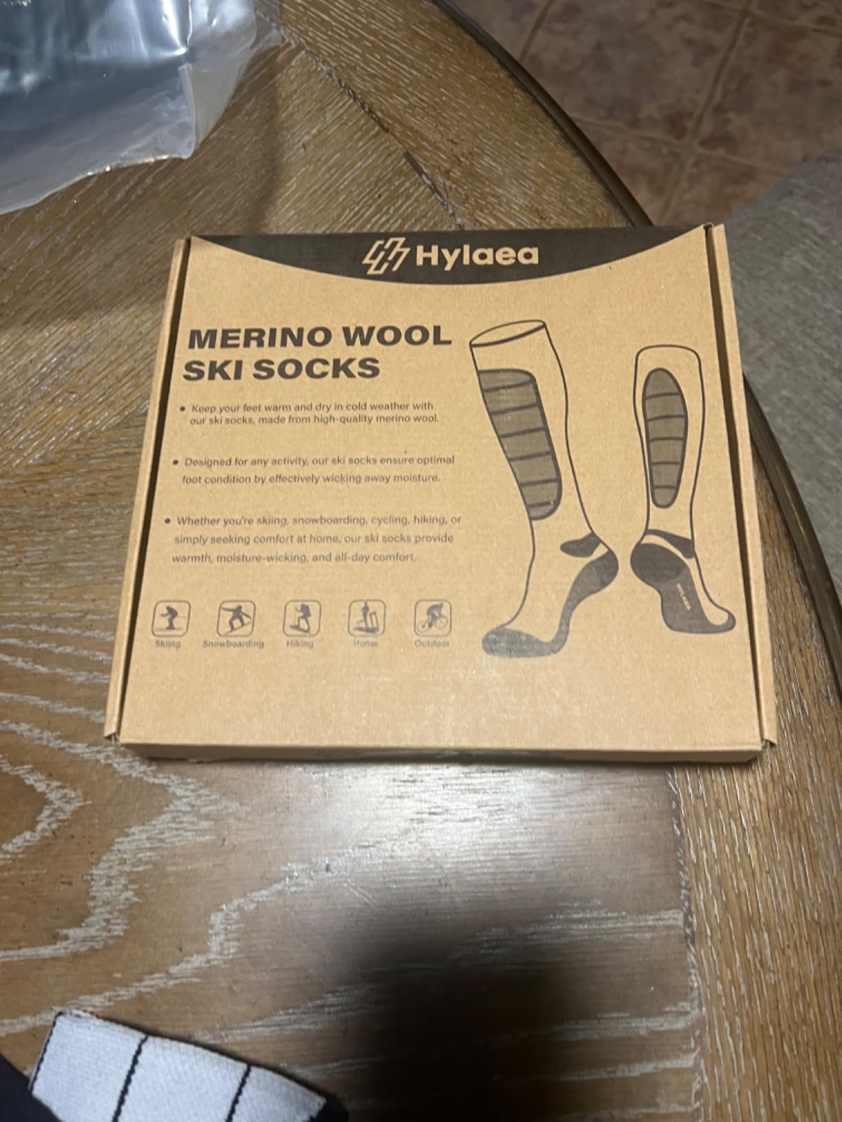 Hylaea Merino Wool Ski Socks, Cold Weather Socks for Snowboarding, Snow, Winter, Thermal Knee-high Warm Socks, Hunting - Customer Photo 2