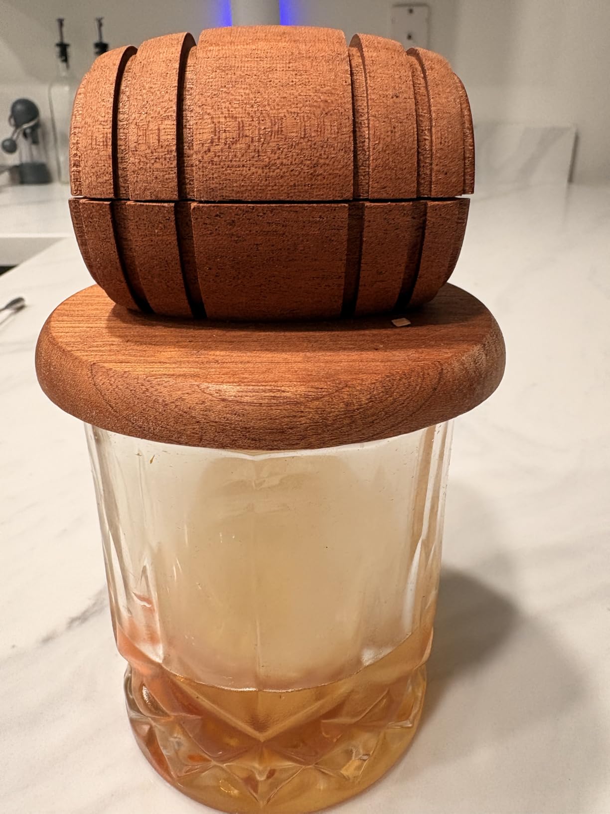 Whiskey Smoker Kit with Torch - 6 Flavors Wood Chips, 2 Glasses, 2 Ice Ball Molds - Cocktail Smoker Infuser Kit, Old Fashioned Drink Smoker Kit, Birthday Bourbon Whiskey Gifts for Men,Dad(NO Butane) - Customer Photo 1