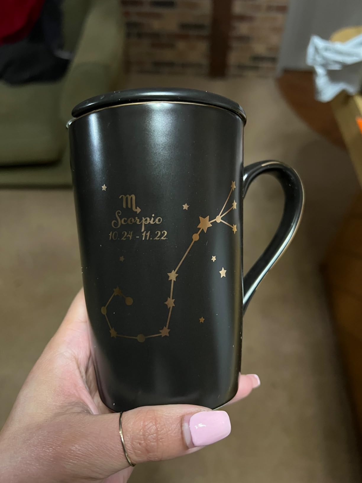YHRJWN - Aries Zodiac Sign Star Coffee Mug, Aries Gifts for Women, Men & Teens, Mar-Apr Birthday Gifts for 12 Horoscope Lovers, 14 Oz Black Cup with Gift Box Customer Review YHRJWN - Aries Zodiac Sign Star Coffee Mug, Aries Gifts for Women, Men & Teens, Mar-Apr Birthday Gifts for 12 Horoscope Lovers, 14 Oz Black Cup with Gift Box - Customer Photo 2