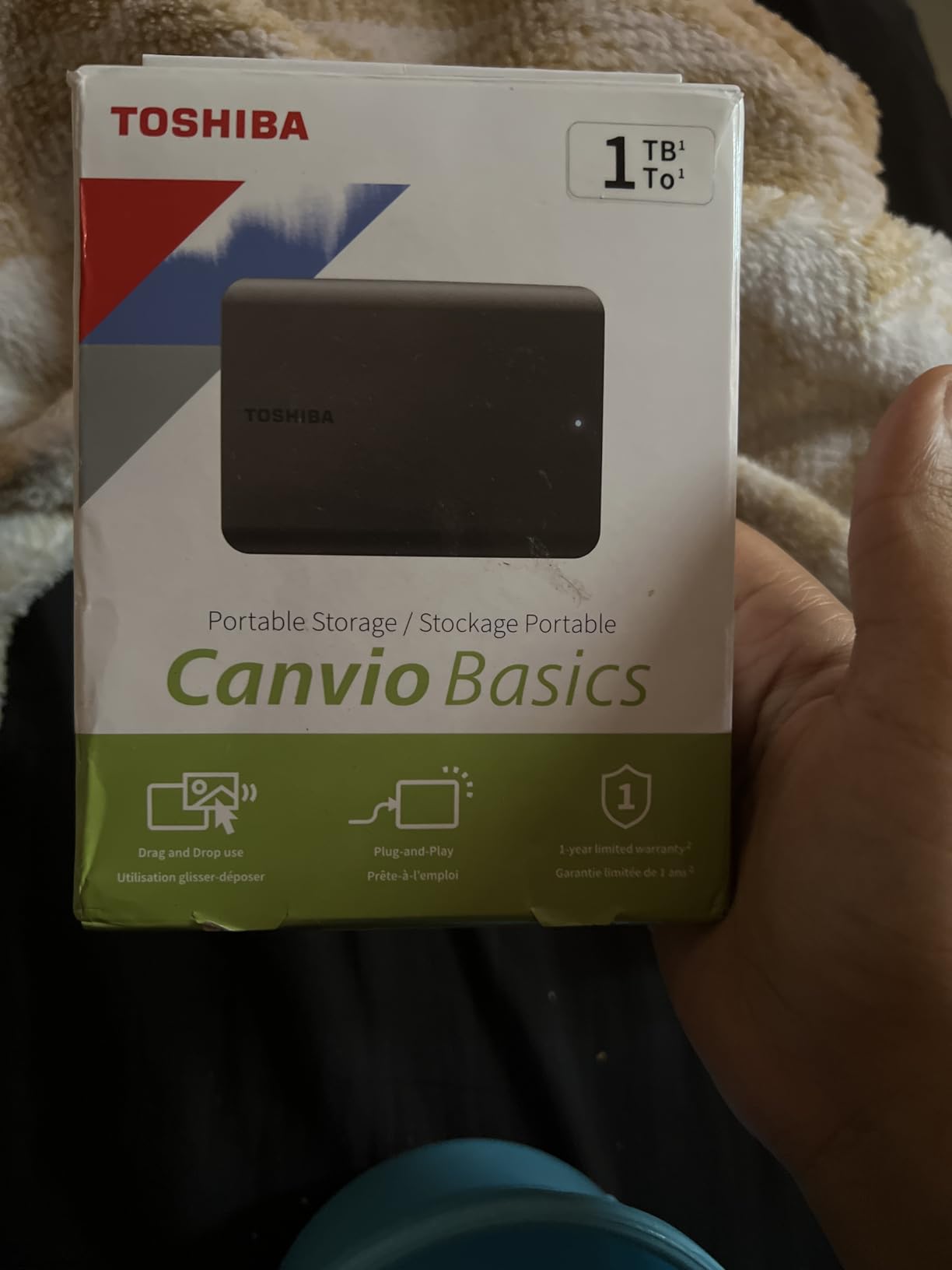Toshiba Canvio Basics 1TB Portable External Hard Drive USB 3.0, Black - HDTB510XK3AA - Customer Photo 4