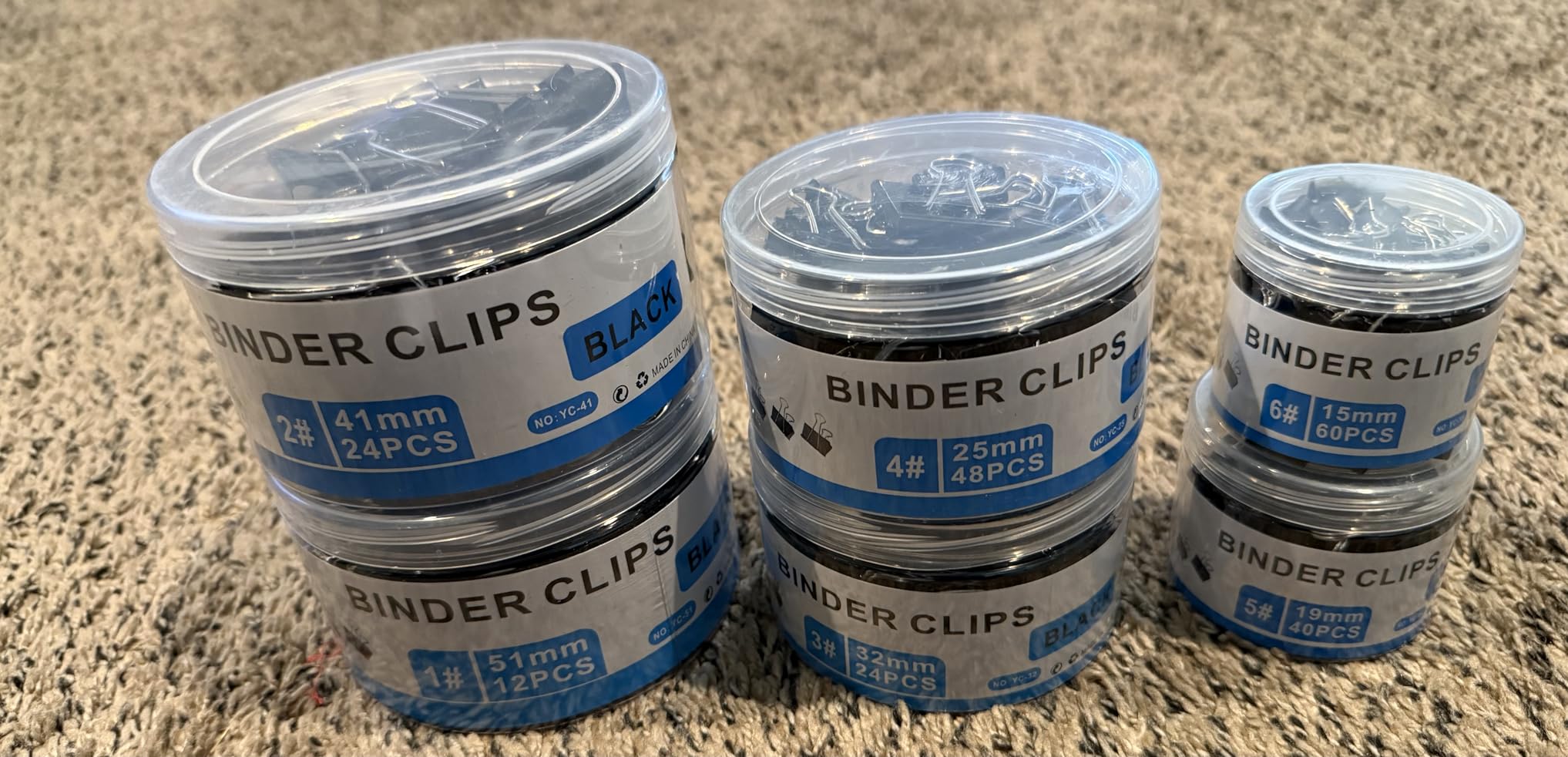 208 PCS Binder Clips Paper Clamps Assorted Sizes, Metal Paper Binder Clip, Black Binding Paperwork Clamp Bulk, School Teachers Office Supplies - Customer Photo 2