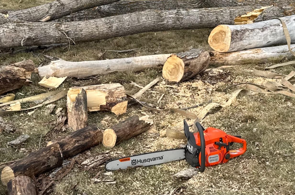Husqvarna 450 Rancher 20 Inch Gas Chainsaw, 50.2-cc 3.2-HP, 2-Cycle X-Torq Engine, For Tree Pruning, Yard Cleanups and Firewood Cutting - Customer Photo 3
