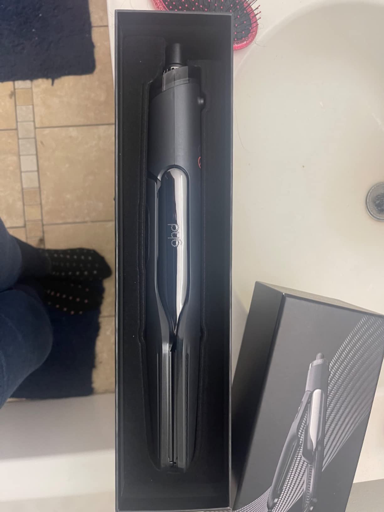ghd Duet Style - 2-in-1 Flat Iron Hair Straightener + Hair Dryer in One Tool | Transform Hair from Wet to Styled with No Heat Damage | Blow Dry with No Fizz | 2X More Shine - Customer Photo 1