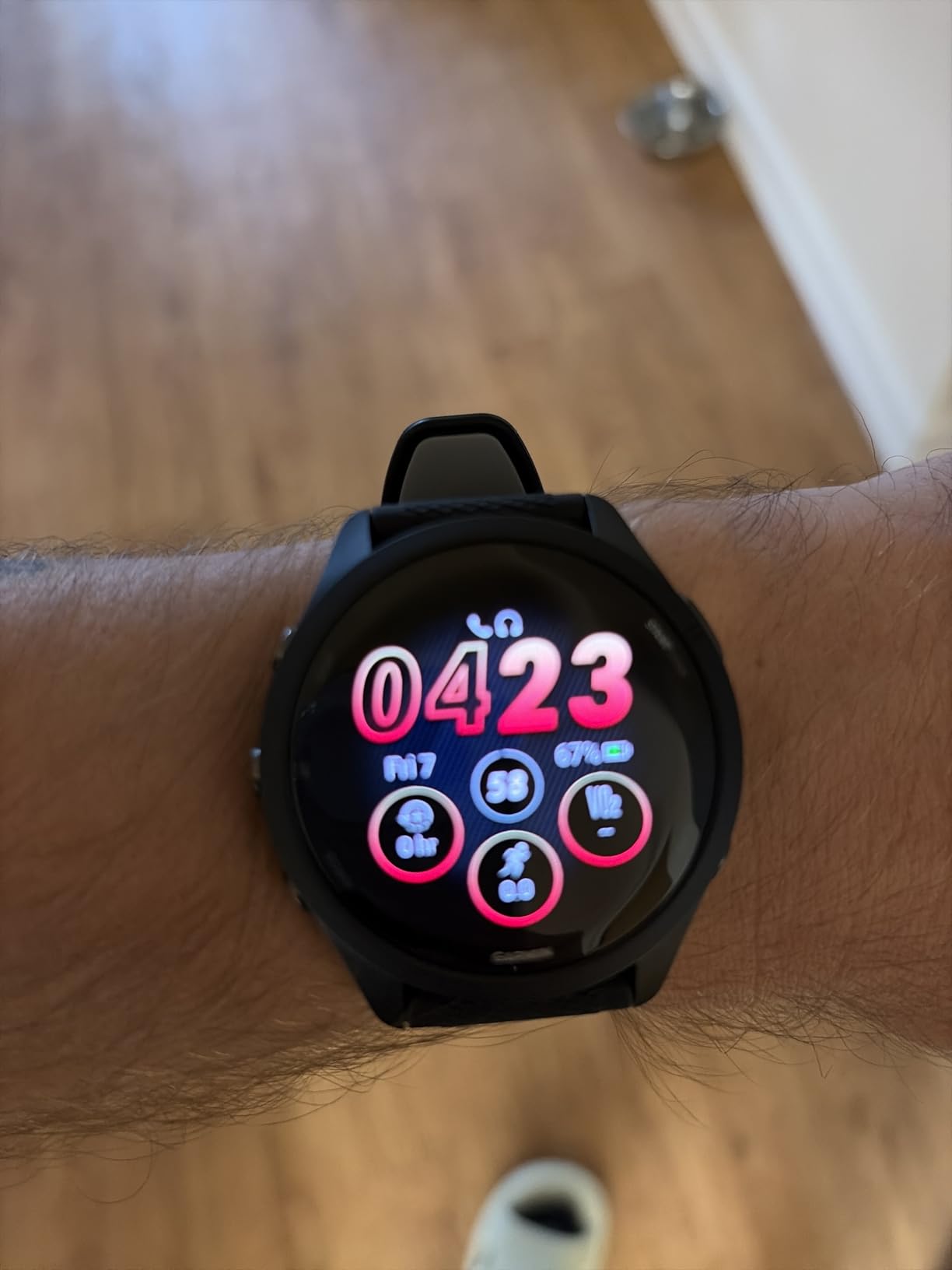 Garmin Forerunner 265 Running Smartwatch, Colorful AMOLED Display, Training Metrics and Recovery Insights, Black and Powder Gray Customer Review Garmin Forerunner 265 Running Smartwatch, Colorful AMOLED Display, Training Metrics and Recovery Insights, Black and Powder Gray - Customer Photo 2