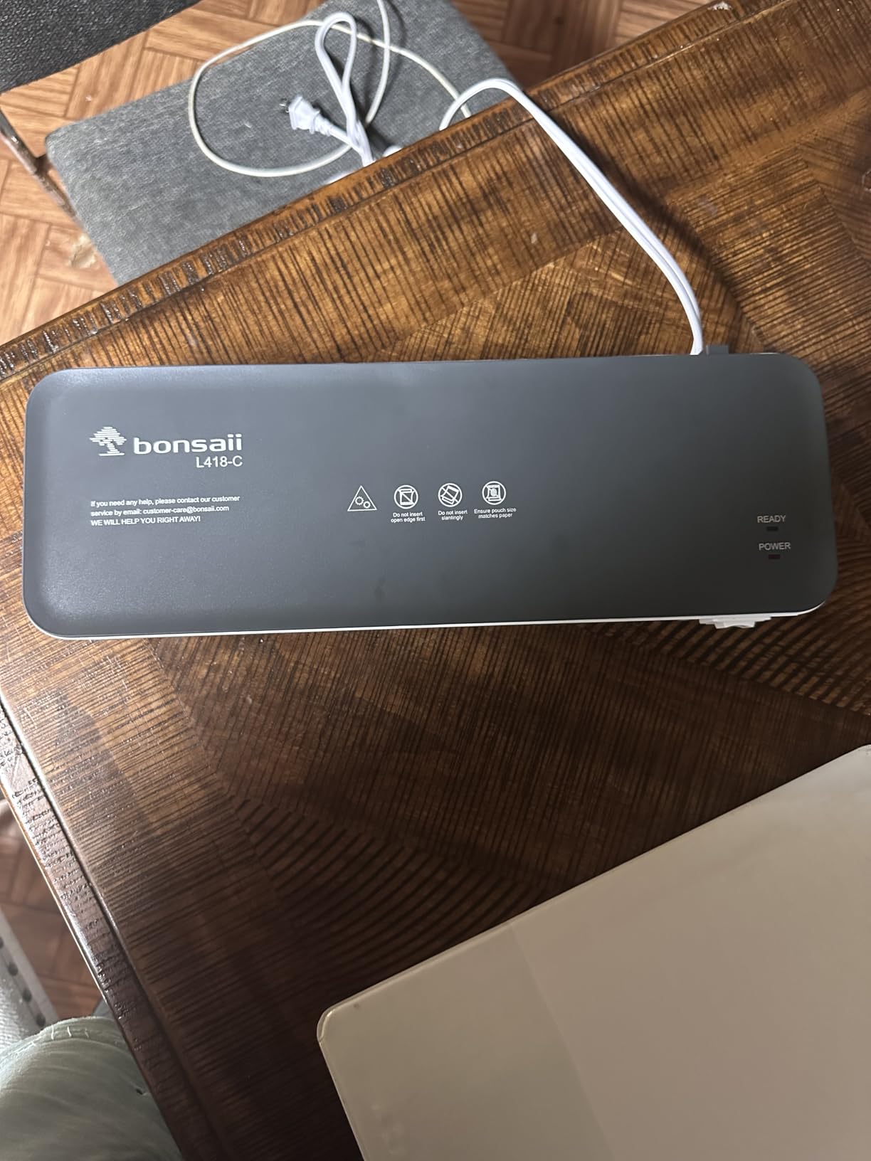 Bonsaii Laminator, 9 Inch Thermal Laminator Machine with Never Jam Technology for Doc/Posters/Photo, Personal Laminating Machine Simple Convenient for Home, Office and School Black - Customer Photo 2