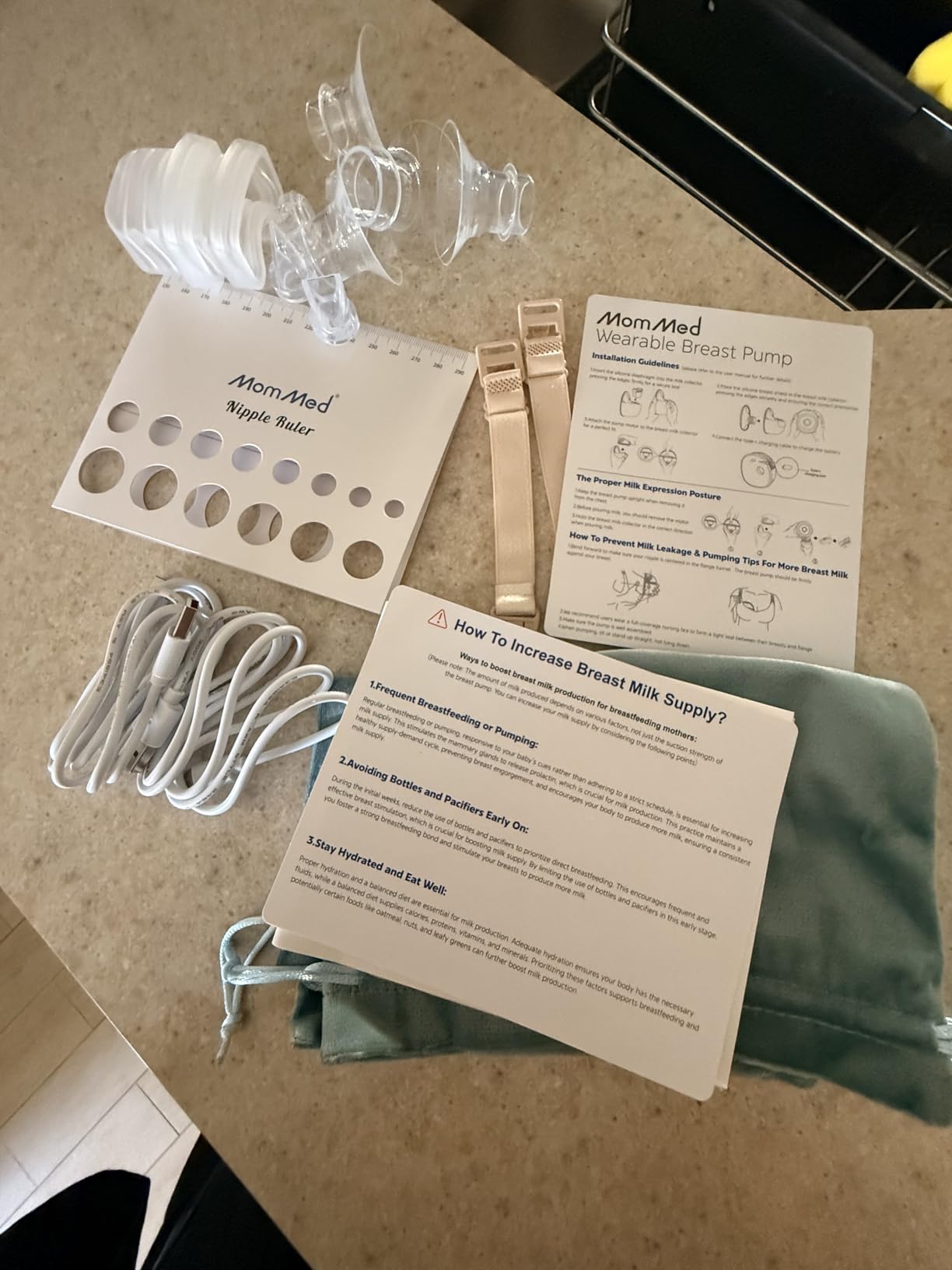 MomMed Wearable Breast Pump S21 - Leak-Proof Design, Hands-Free Double Portable Electric Breast Pump with 9 Levels - 24mm Shield - Customer Photo 4