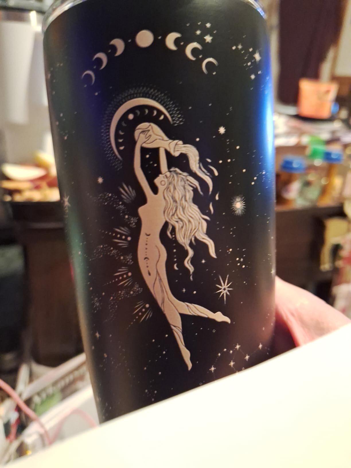 Aquarius Gifts for Women: 20 OZ Astrology Tumbler Cup, Witchy Gothic Gifts Stainless Steel Insulated Constellation Tumbler - Customer Photo 4