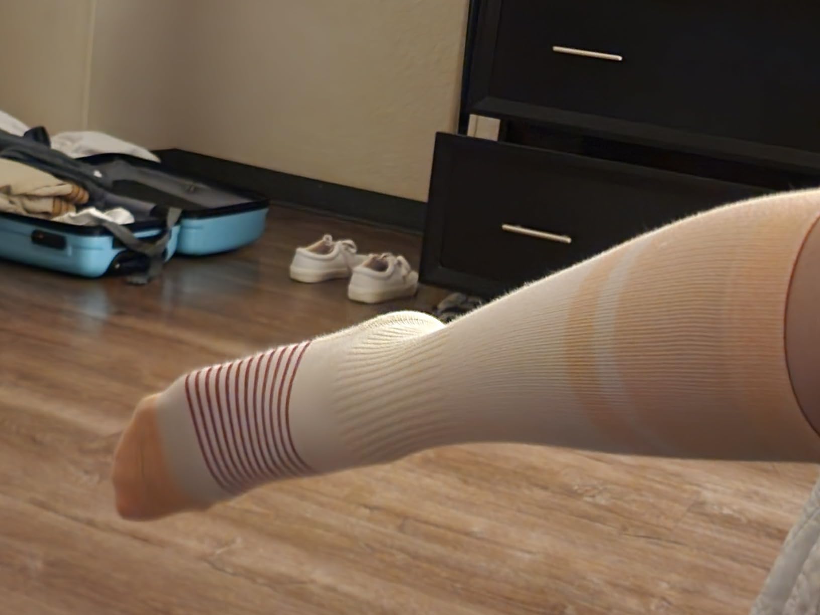 Gripjoy Compression Socks with Grips for Women & Men - 15-20mmHg - Knee High Non-slip Socks - Customer Photo 2